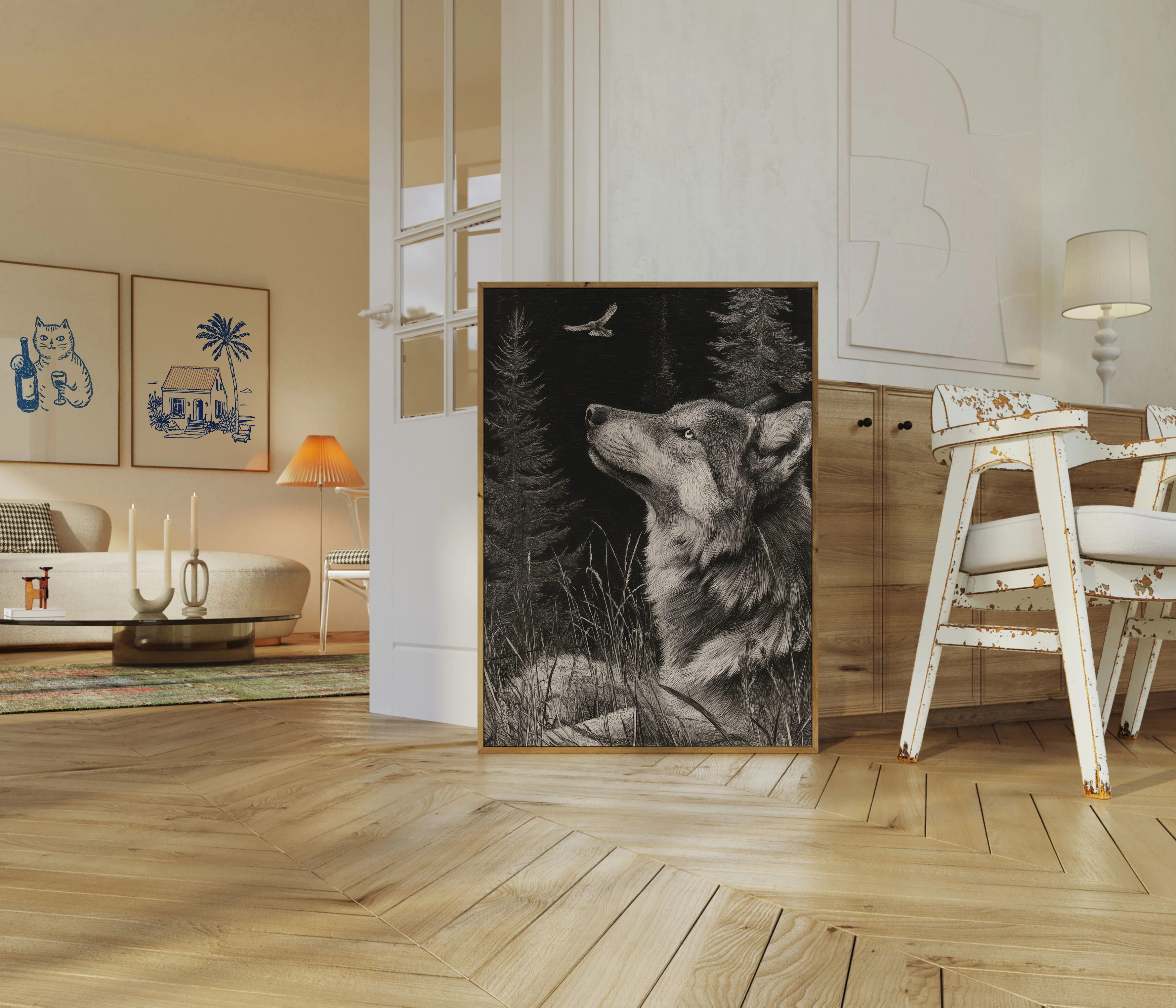 Wilderness Wolf Gaze Poster - Image 5