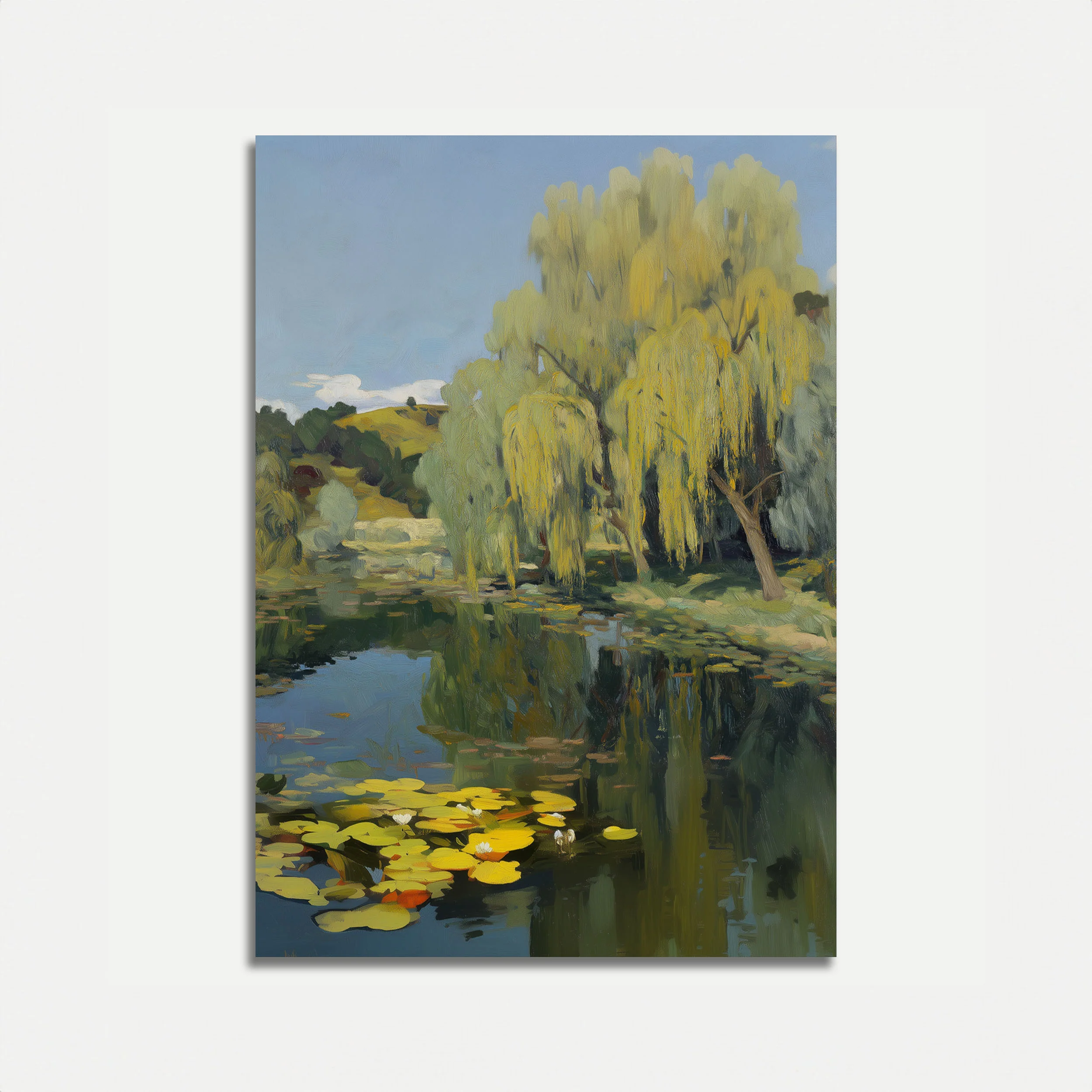 Willow Pond Reflection Poster