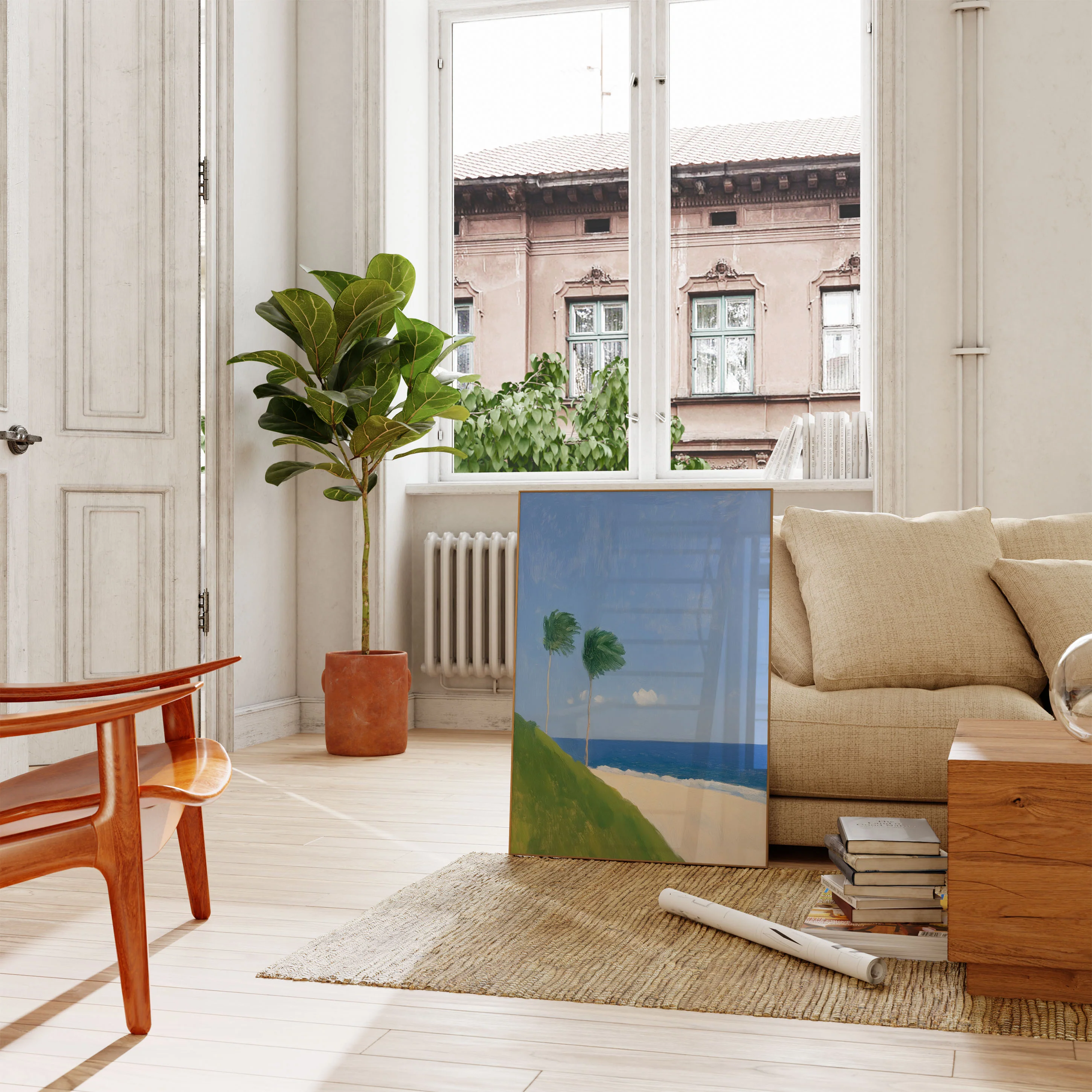 Windswept Coastal Palms Poster - Image 2