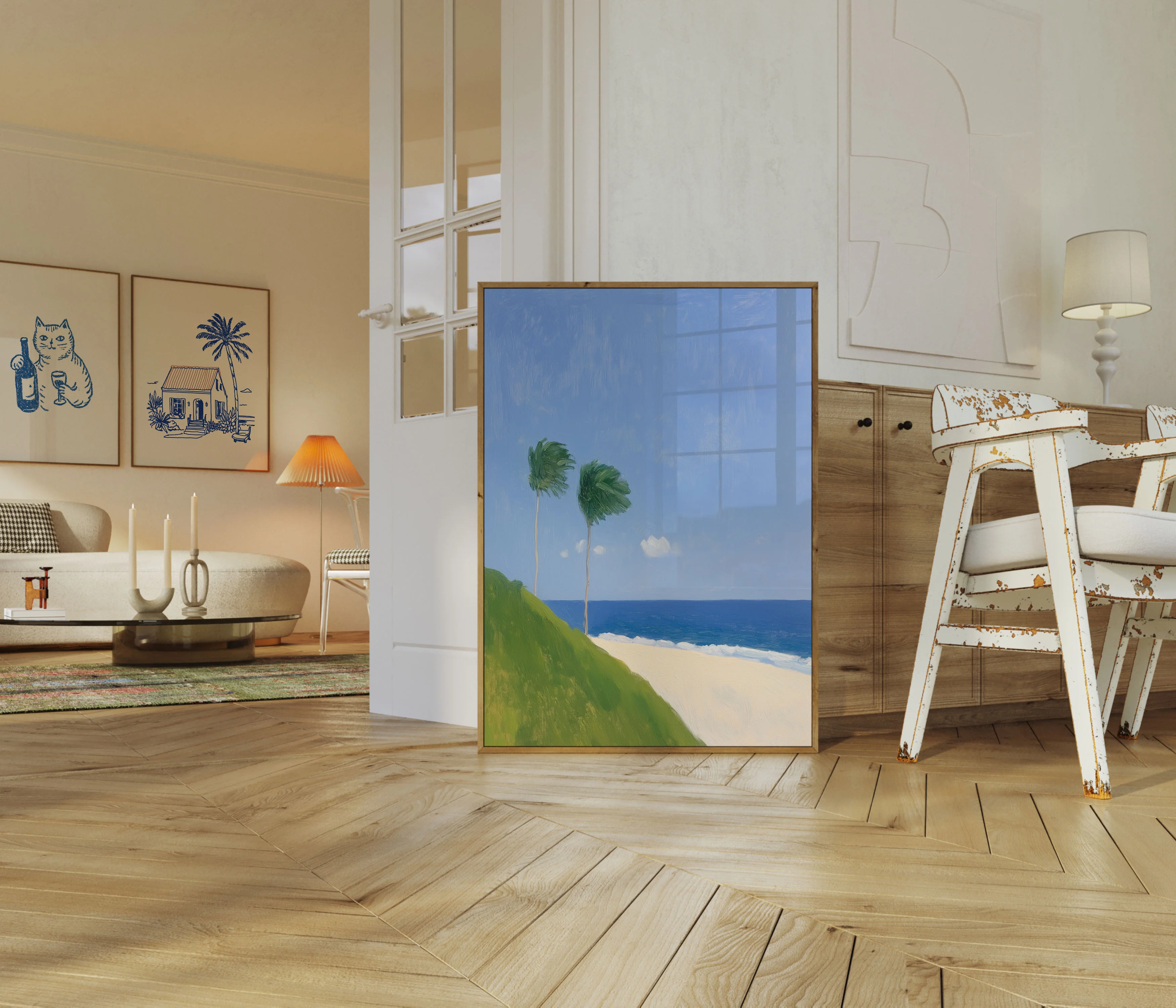 Windswept Coastal Palms Poster - Image 5