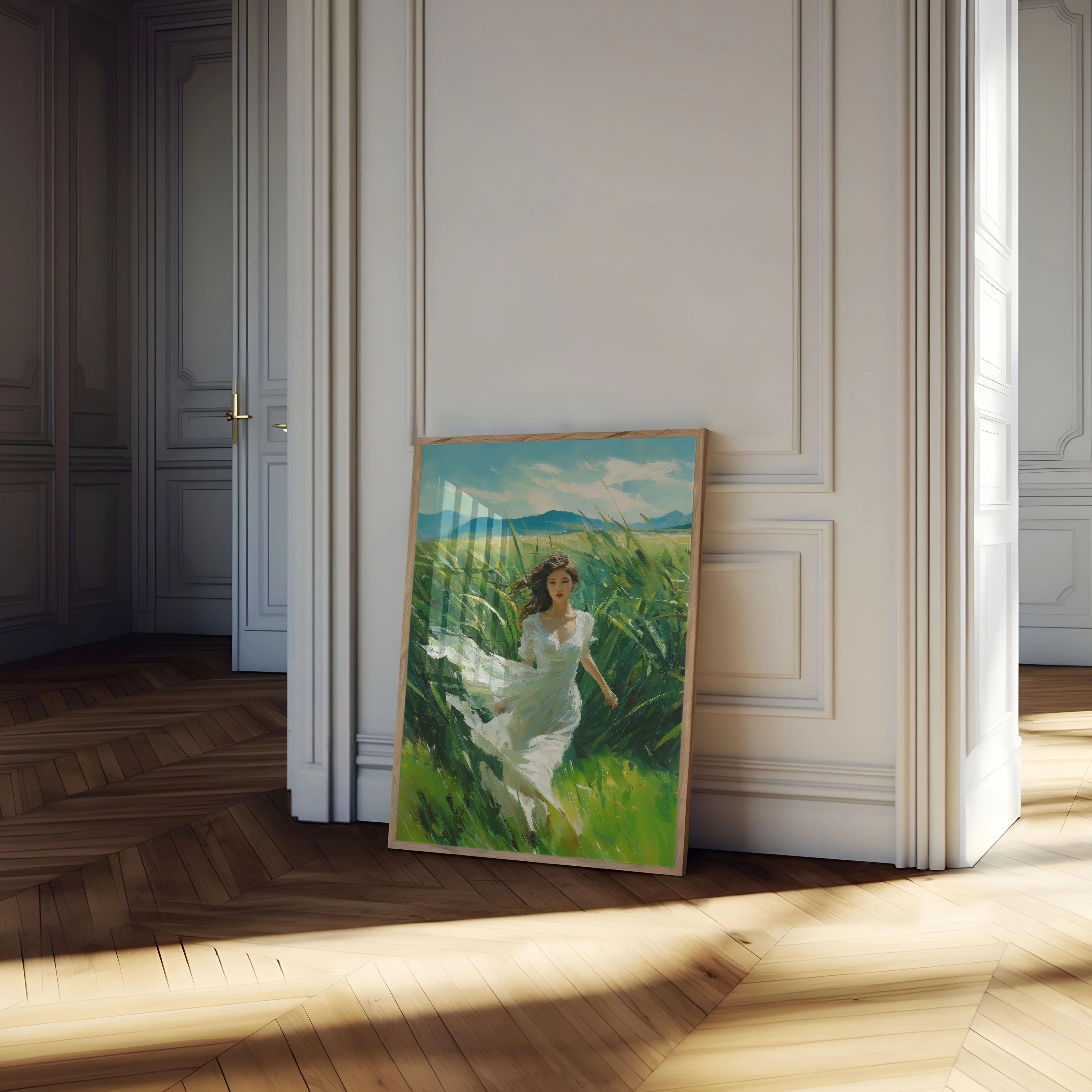 Windswept Grace in Grasslands Poster - Image 4
