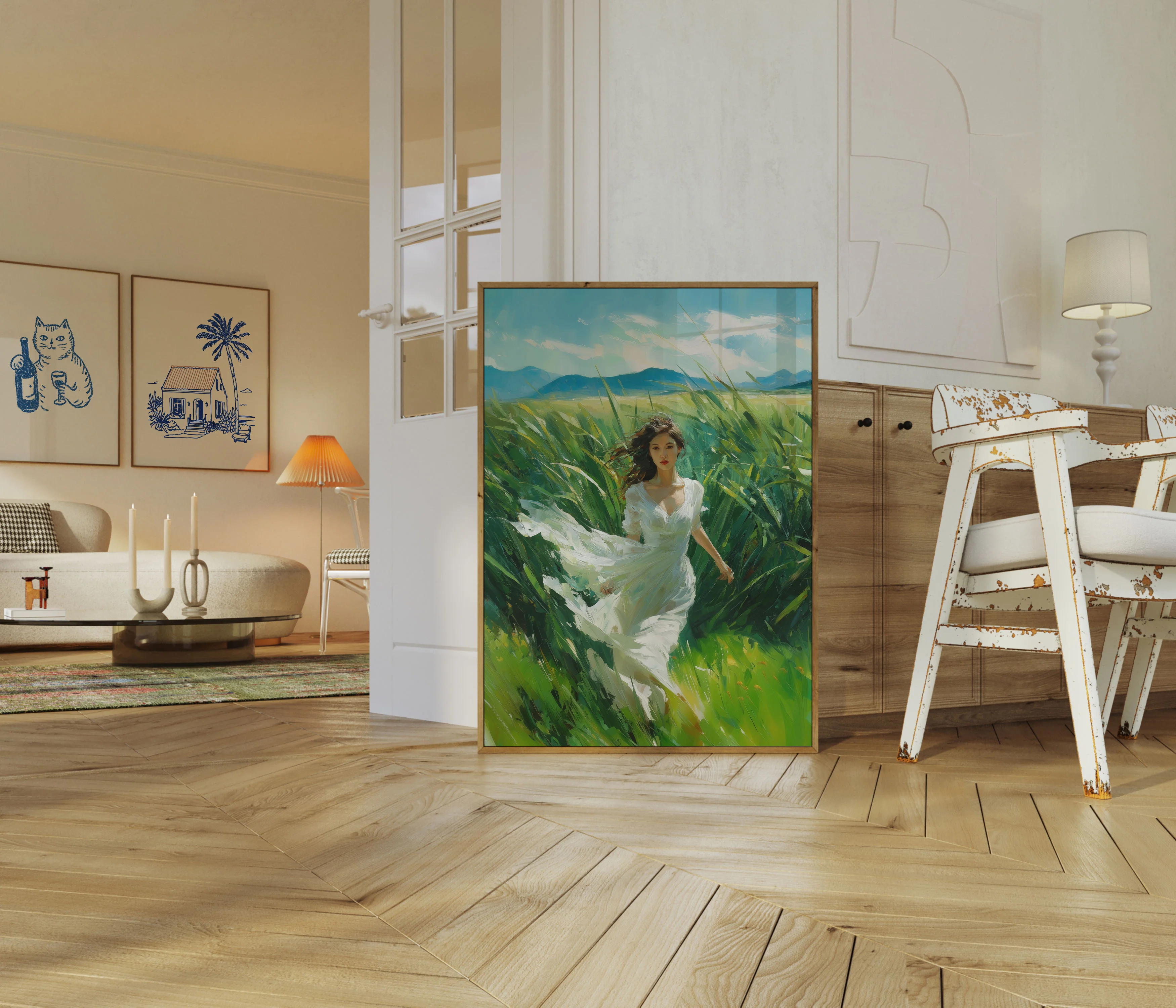 Windswept Grace in Grasslands Poster - Image 5