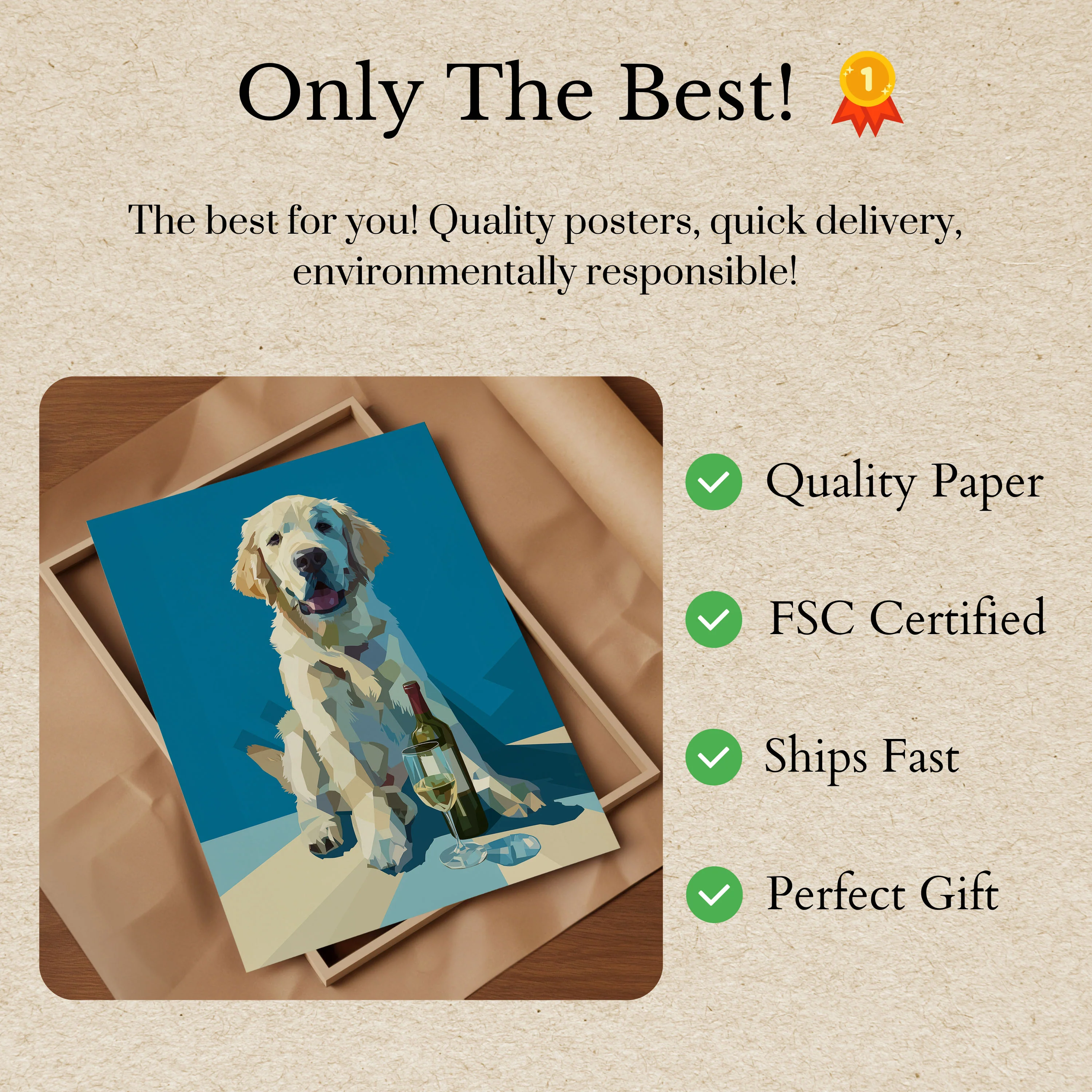 Wine and Canine Companion Poster - Image 3