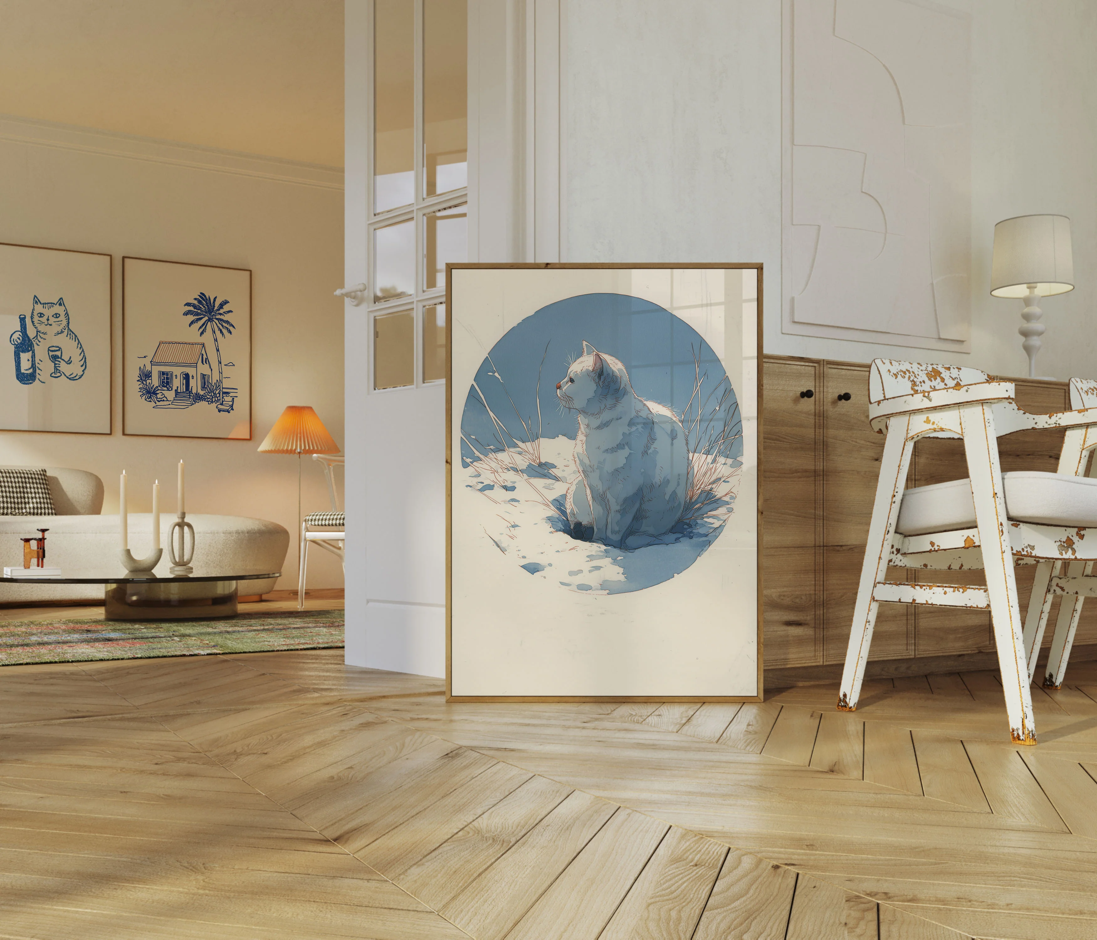 Winter Cat in Snow Poster - Image 5