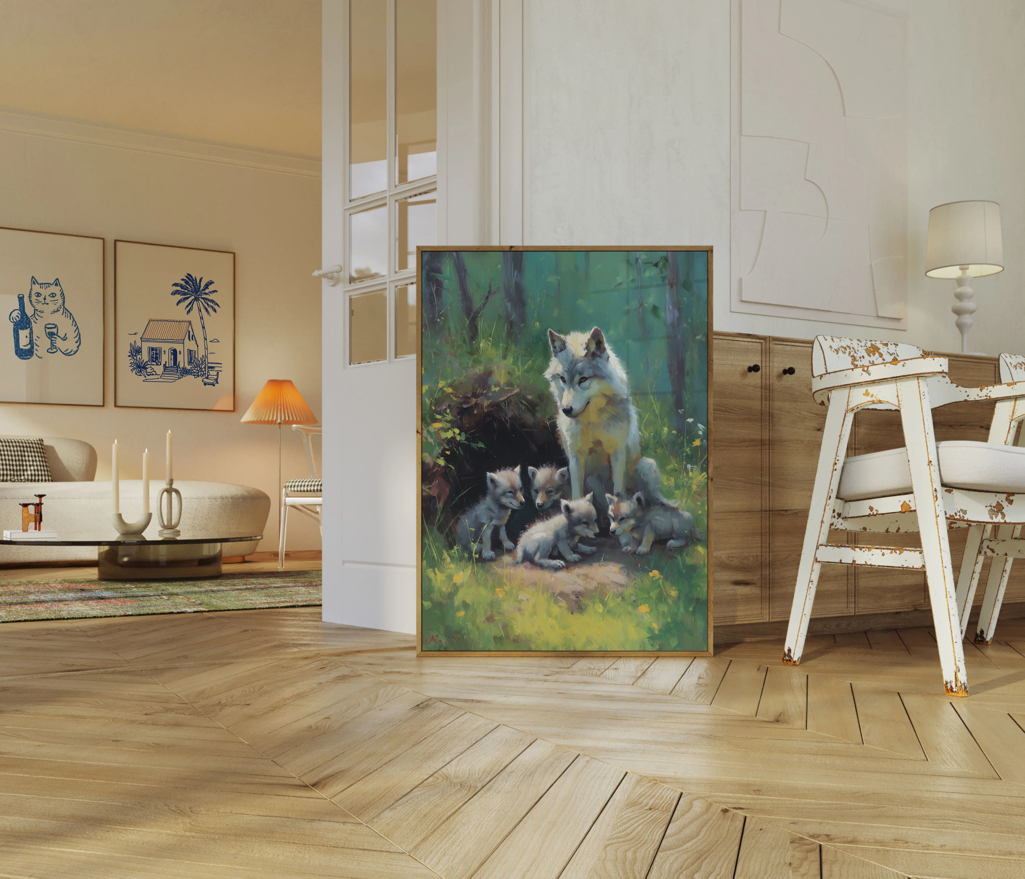 Wolf Mother and Cubs Poster - Image 5