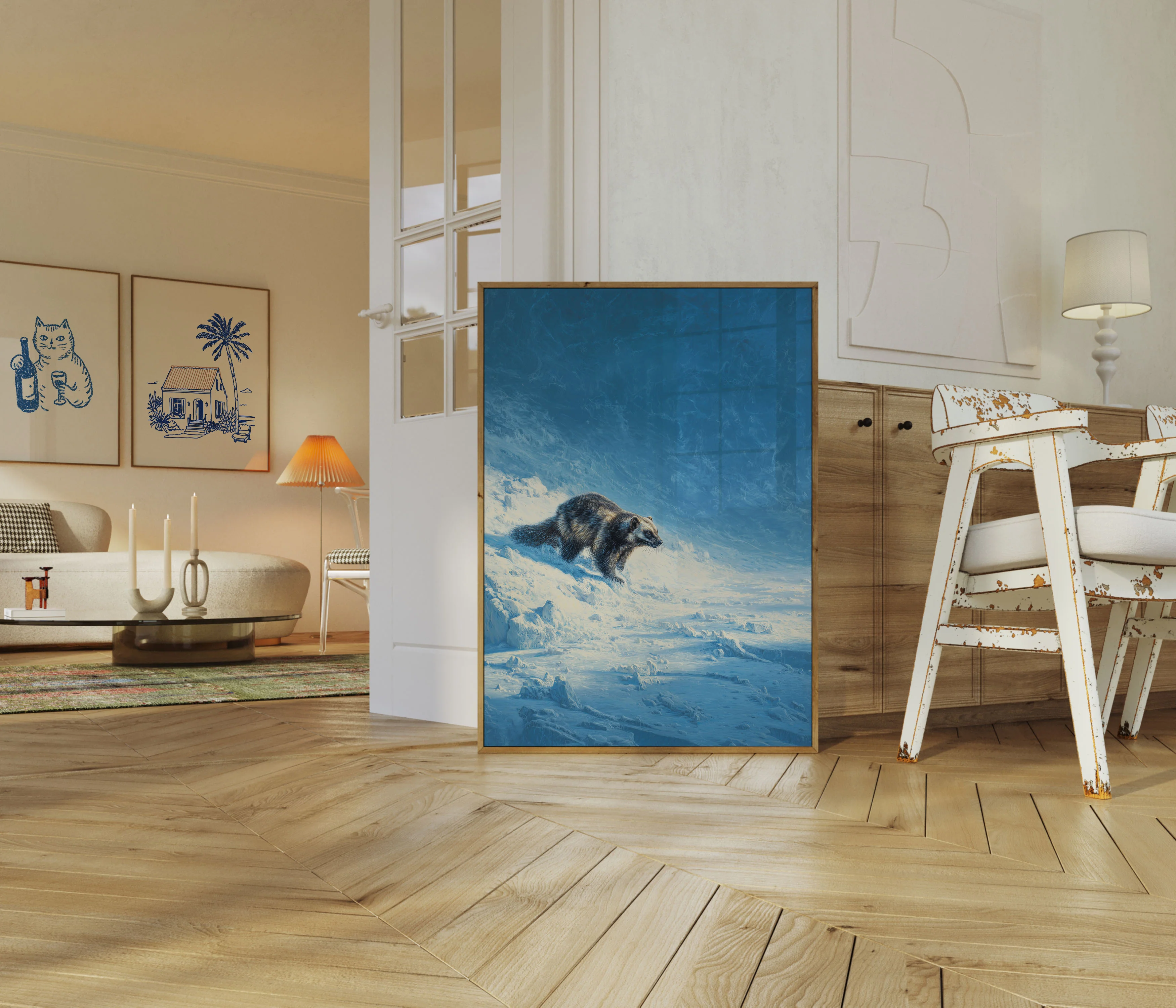 Wolverine in Arctic Snow Poster - Image 5