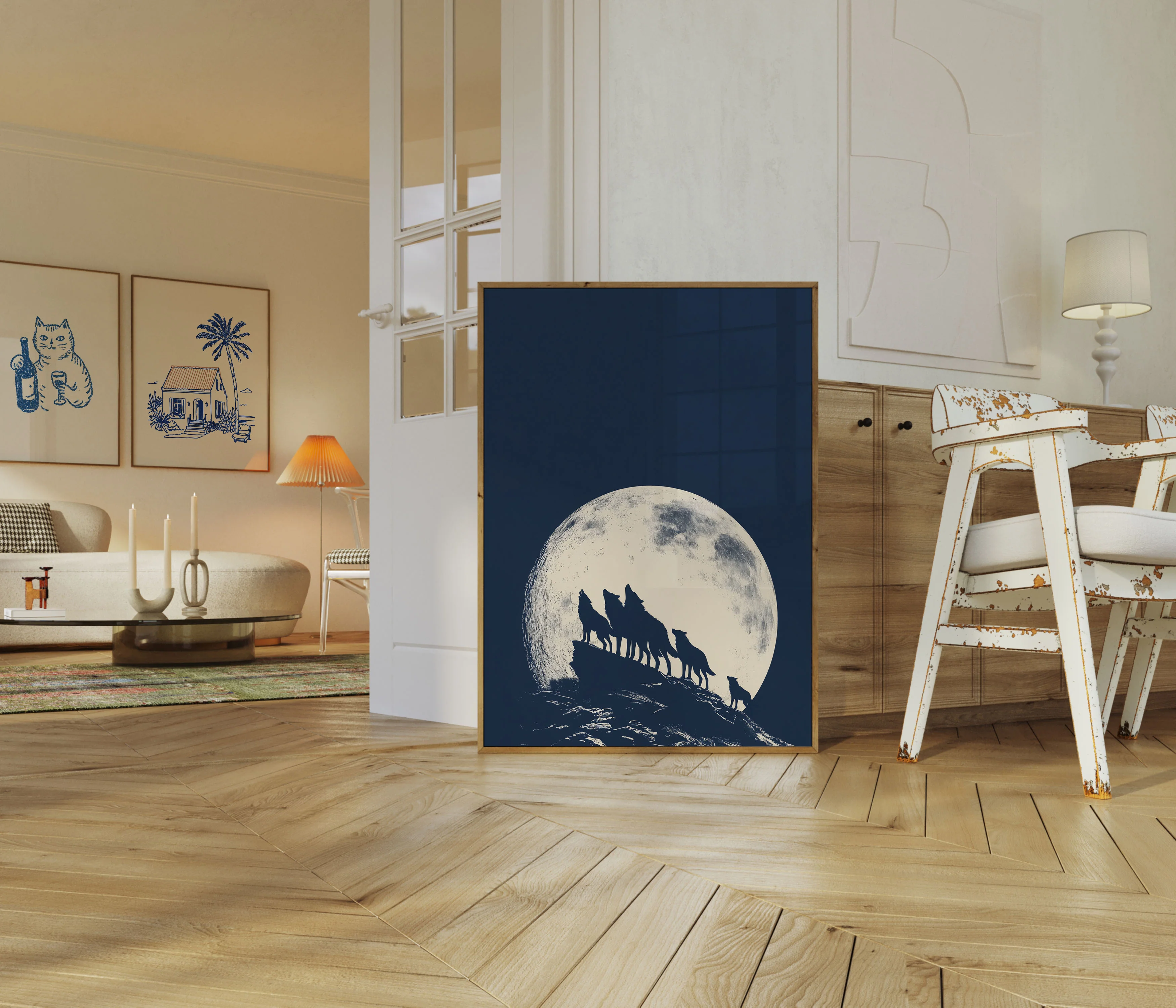 Wolves Howling at the Moon Poster - Image 5