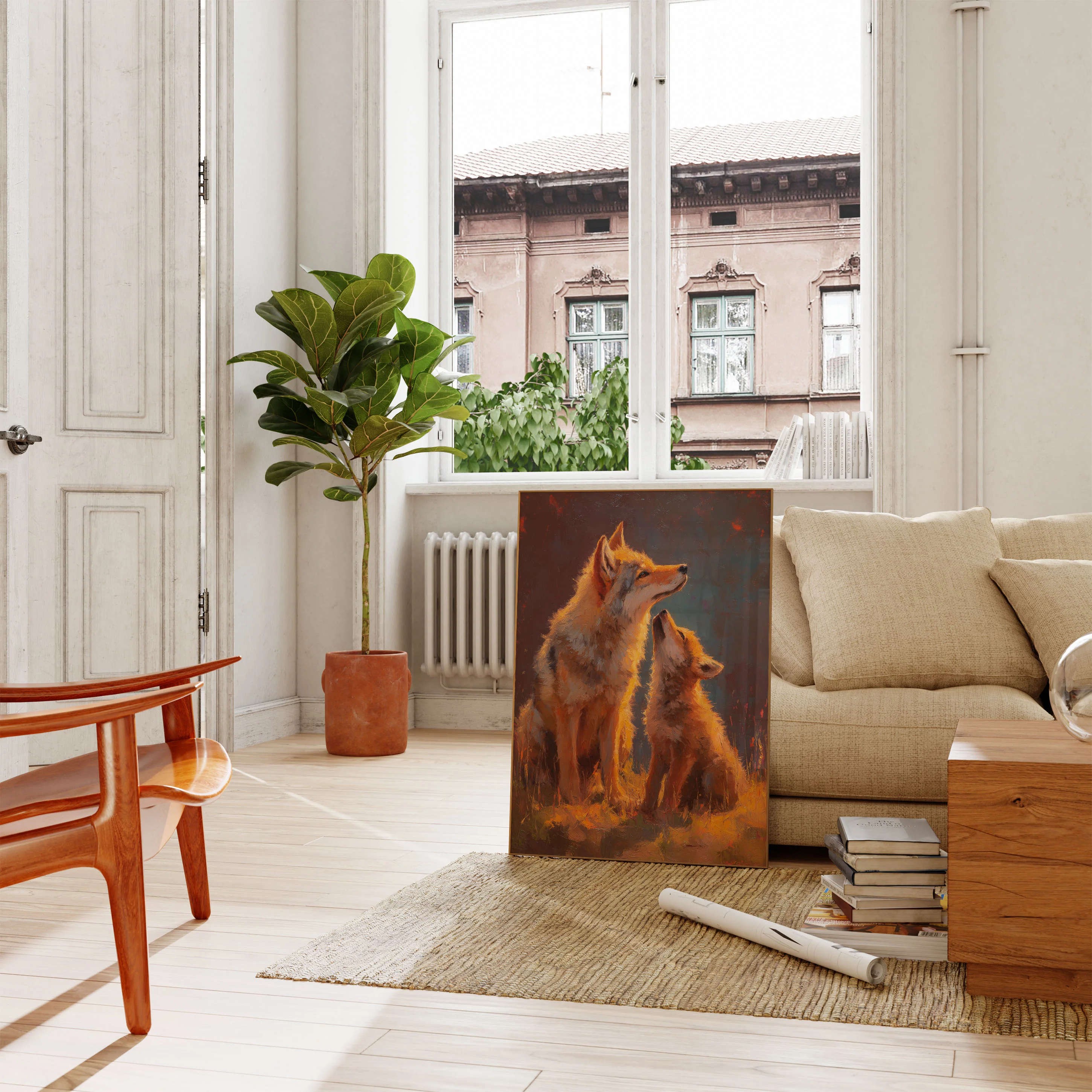 Wolves in Golden Sunlight Poster - Image 2