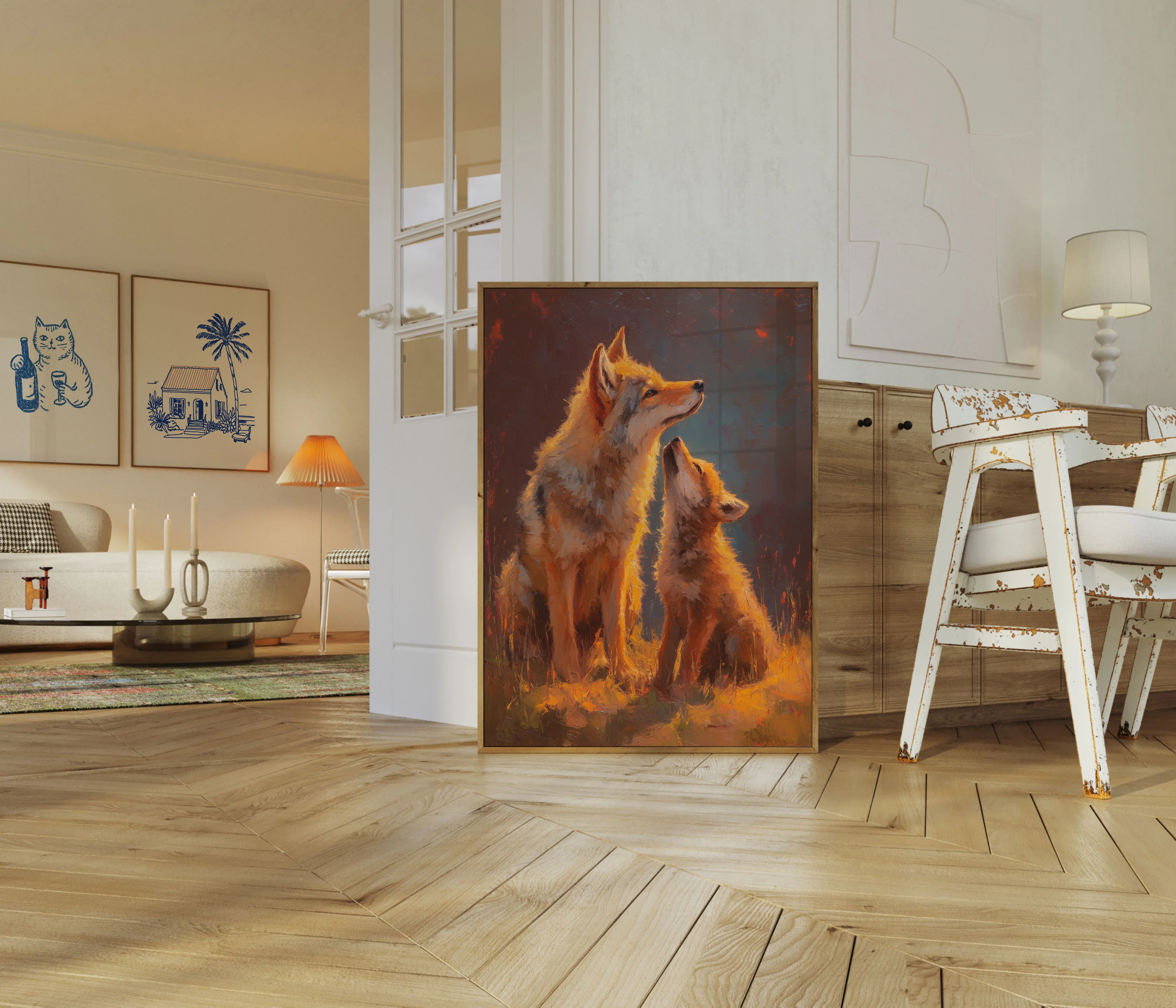 Wolves in Golden Sunlight Poster - Image 5