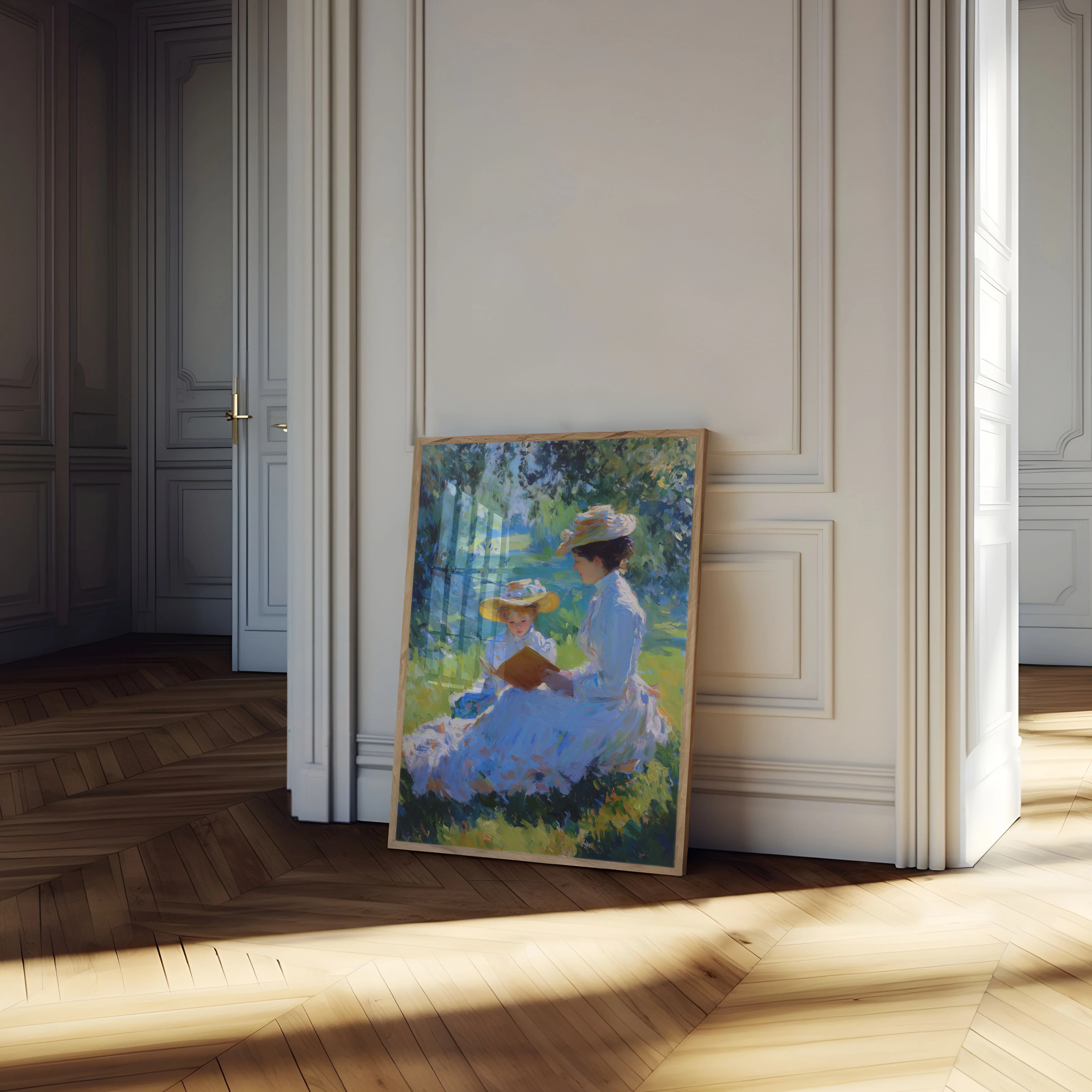Woman Reading by the River Poster - Image 4