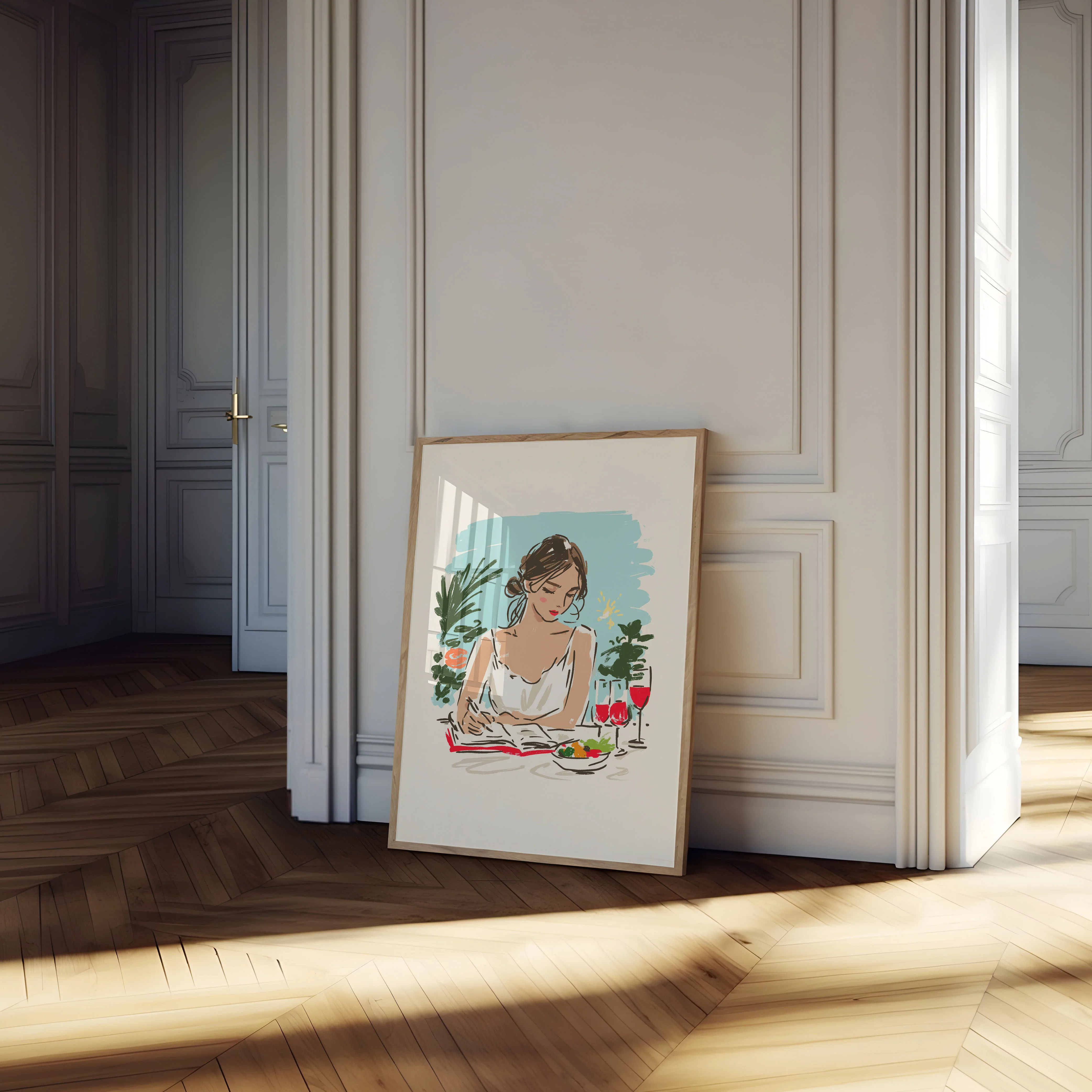 Woman Writing with Wine Poster - Image 4