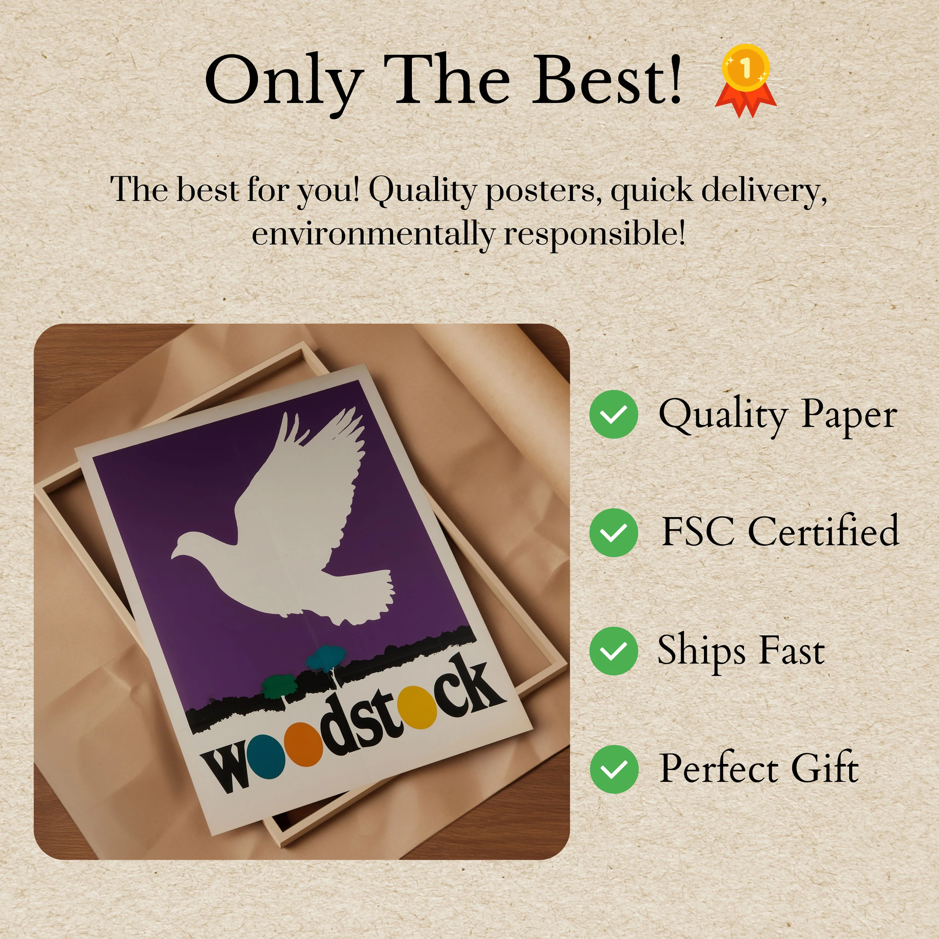 Woodstock Dove of Peace Poster - Image 3