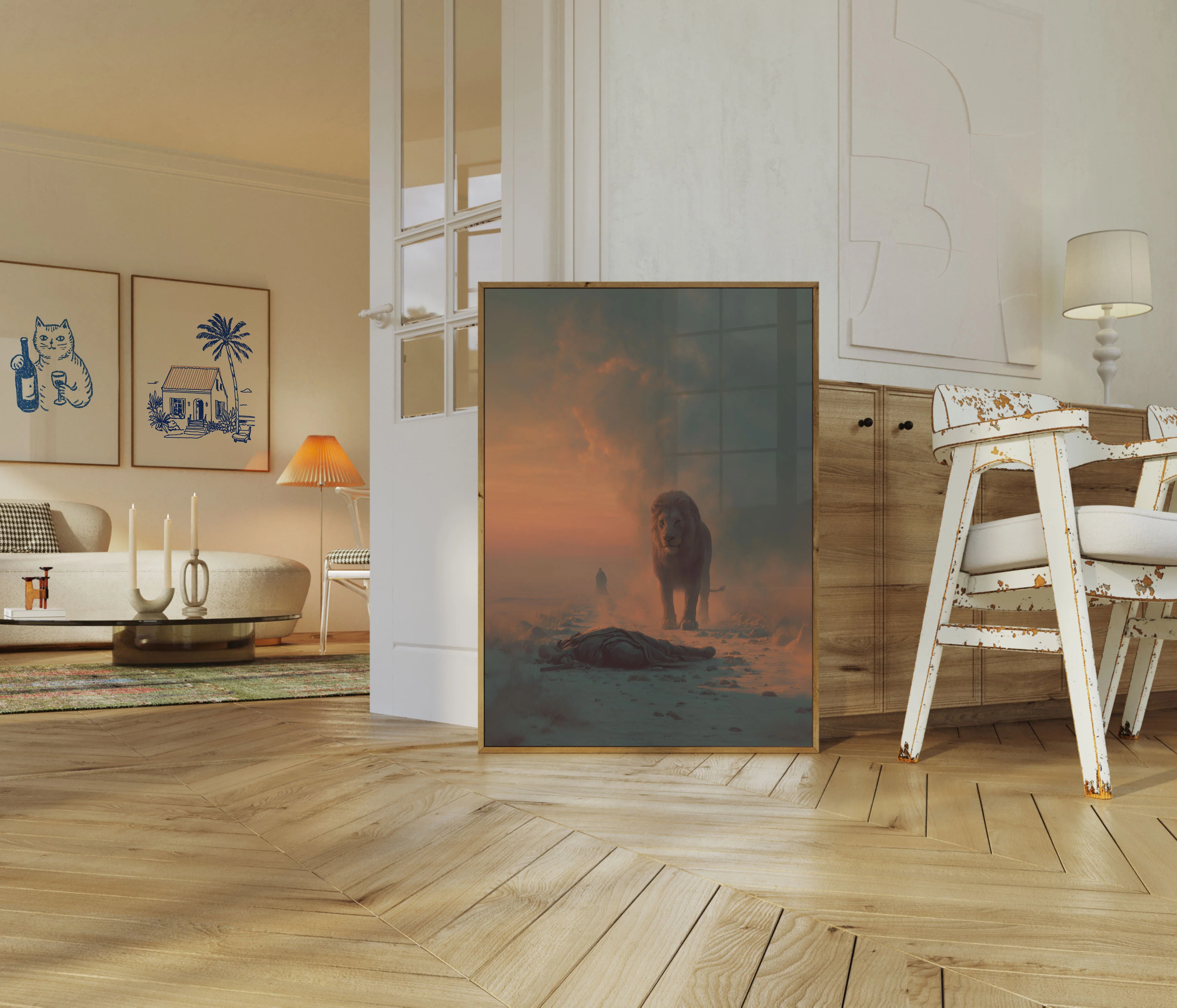 Wounded Lion Desert Poster - Image 5