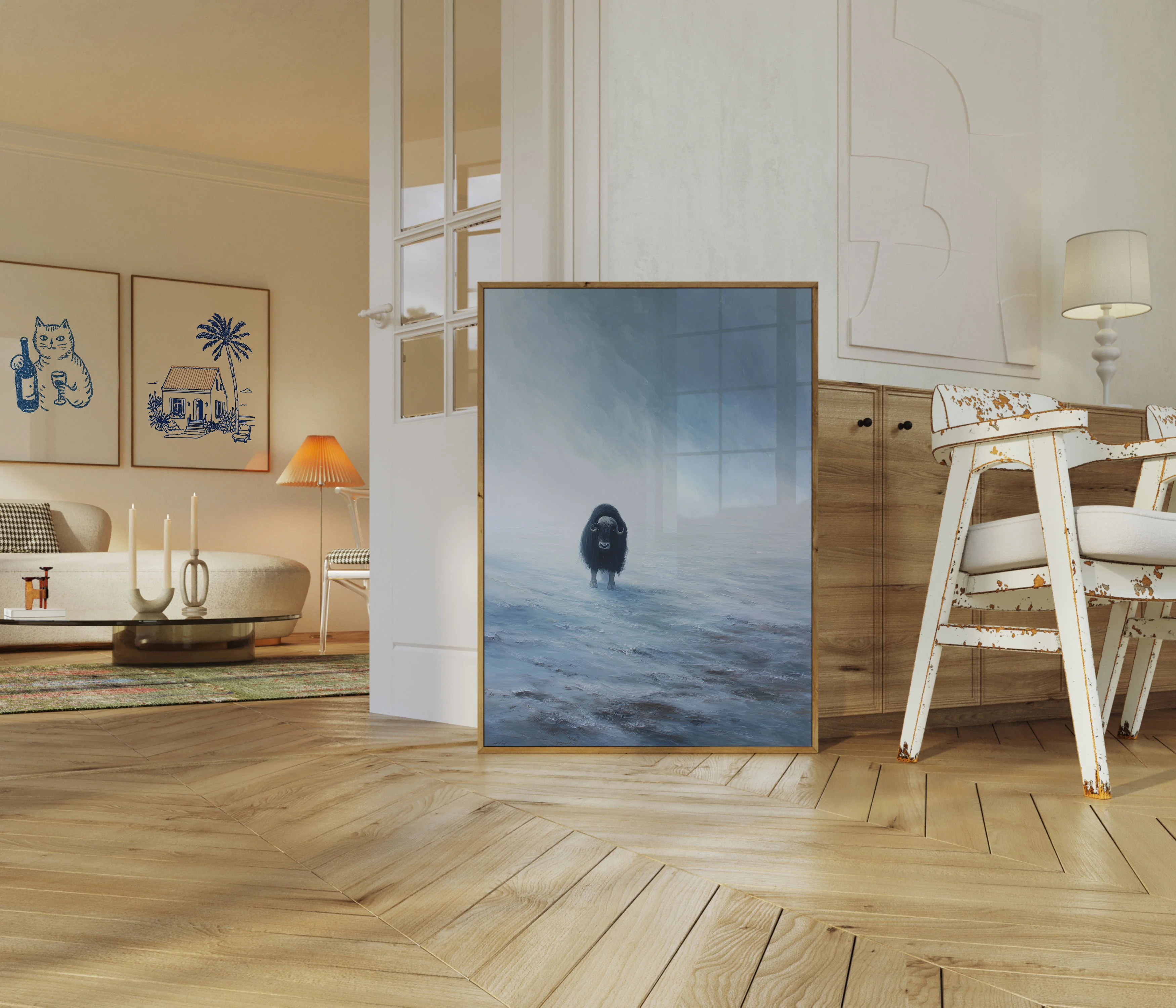 Yak in Misty Snow Poster - Image 5