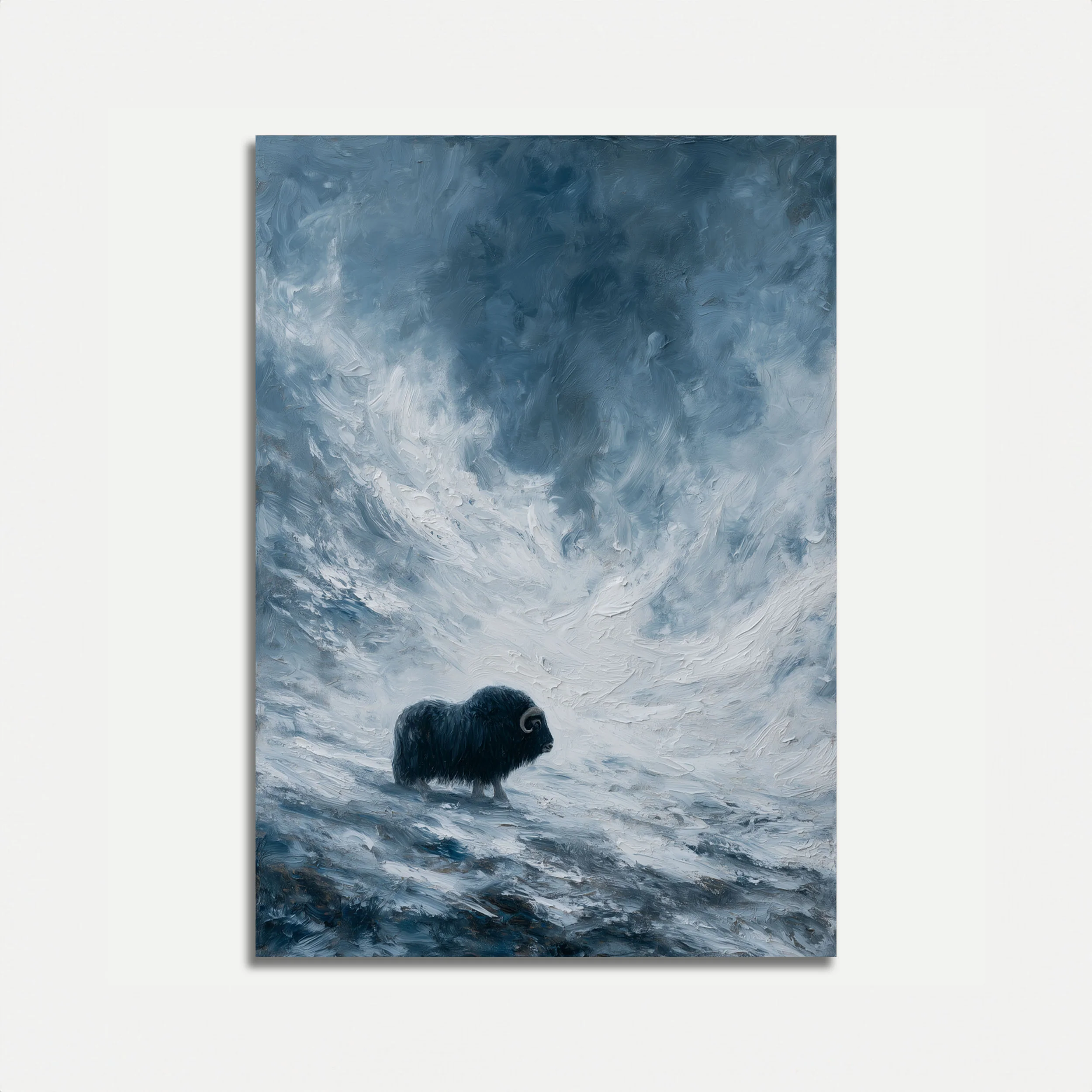 Yak in the Snow Poster