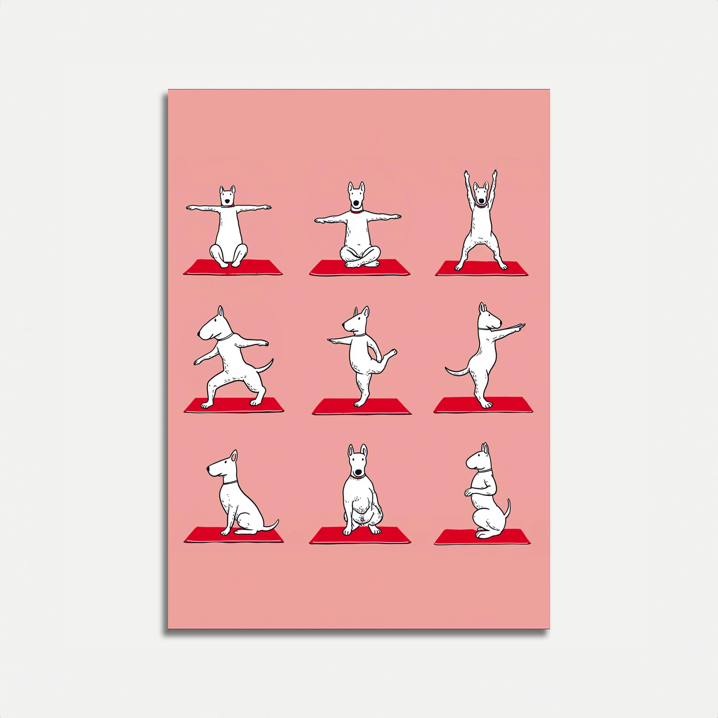 Yoga Dogs Zen Poster