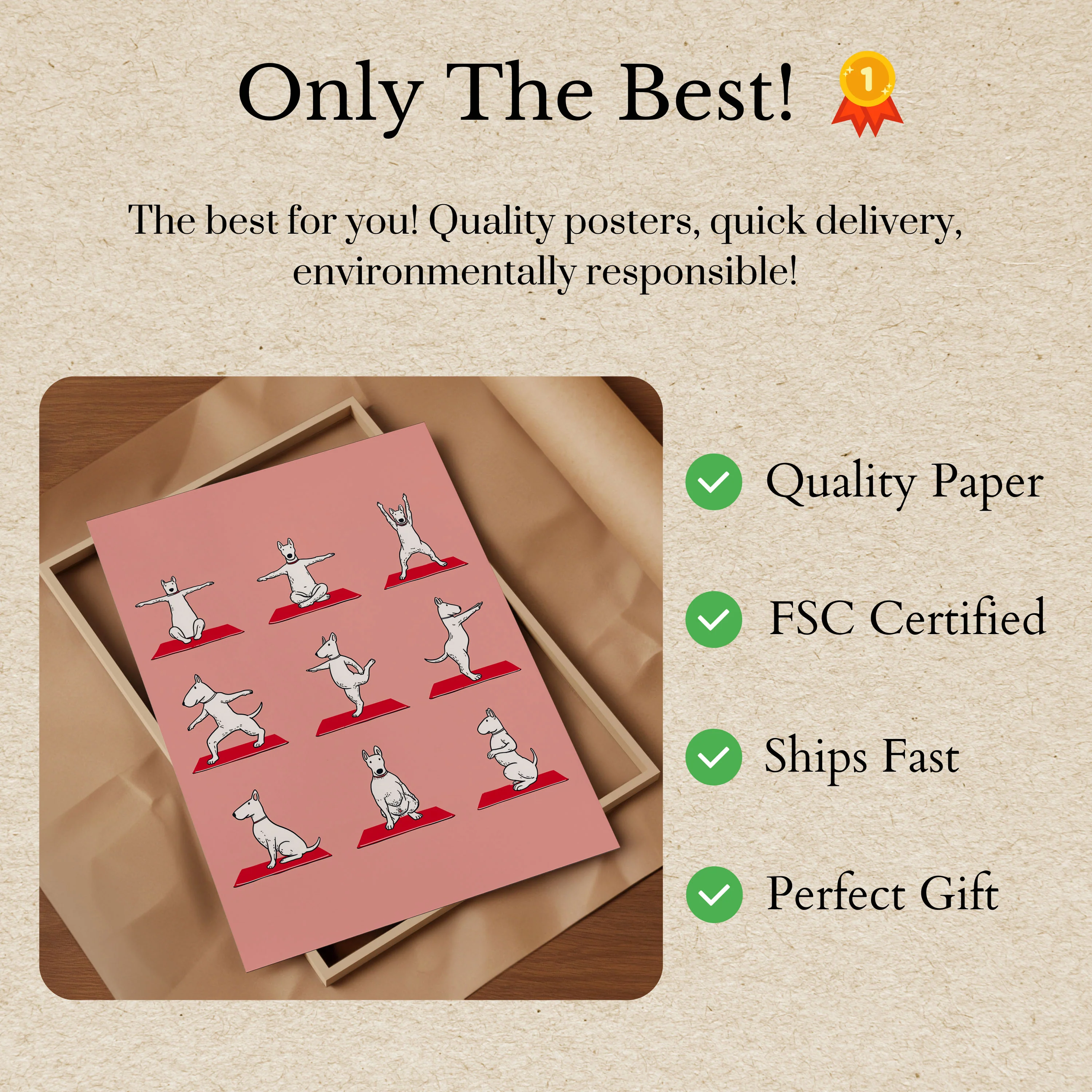 Yoga Dogs Zen Poster - Image 3
