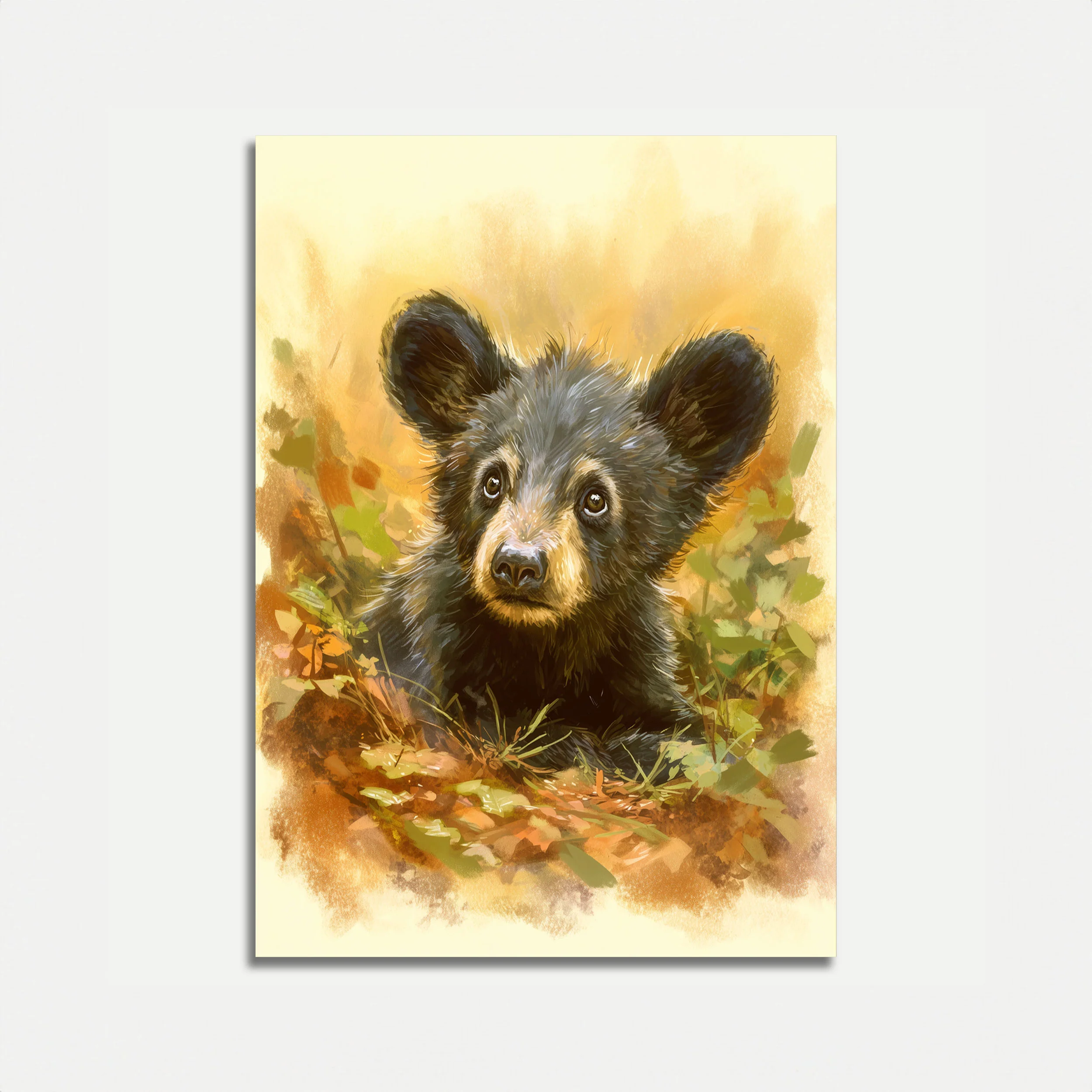Young Black Bear Portrait Poster