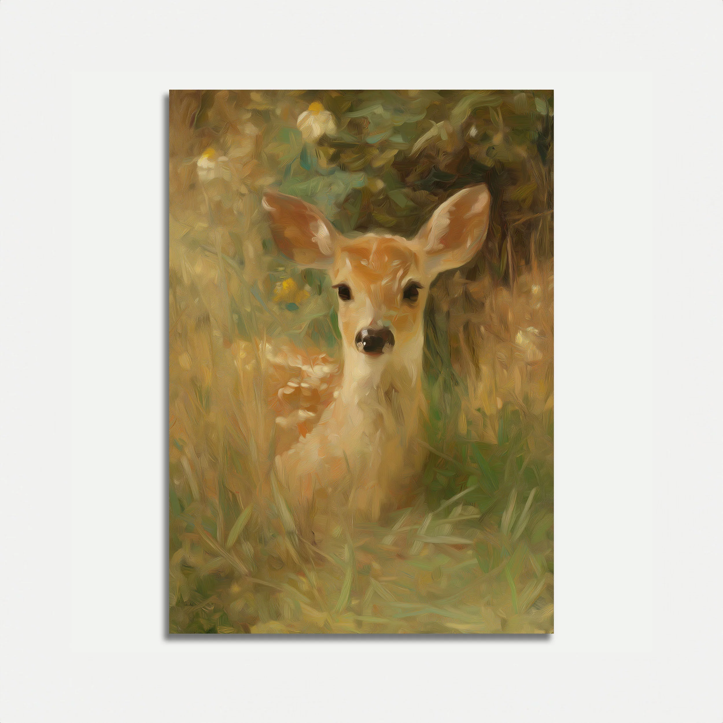Young Deer in Meadow Poster