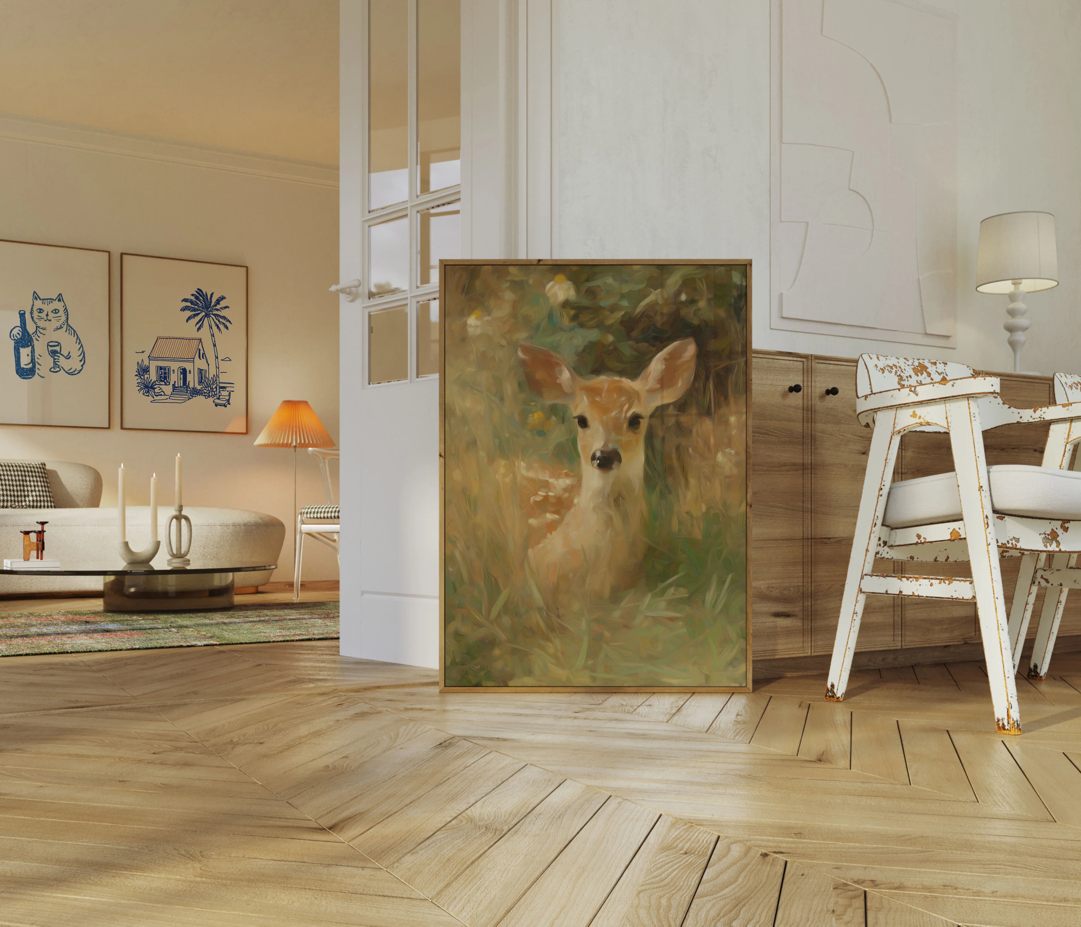 Young Deer in Meadow Poster - Image 5