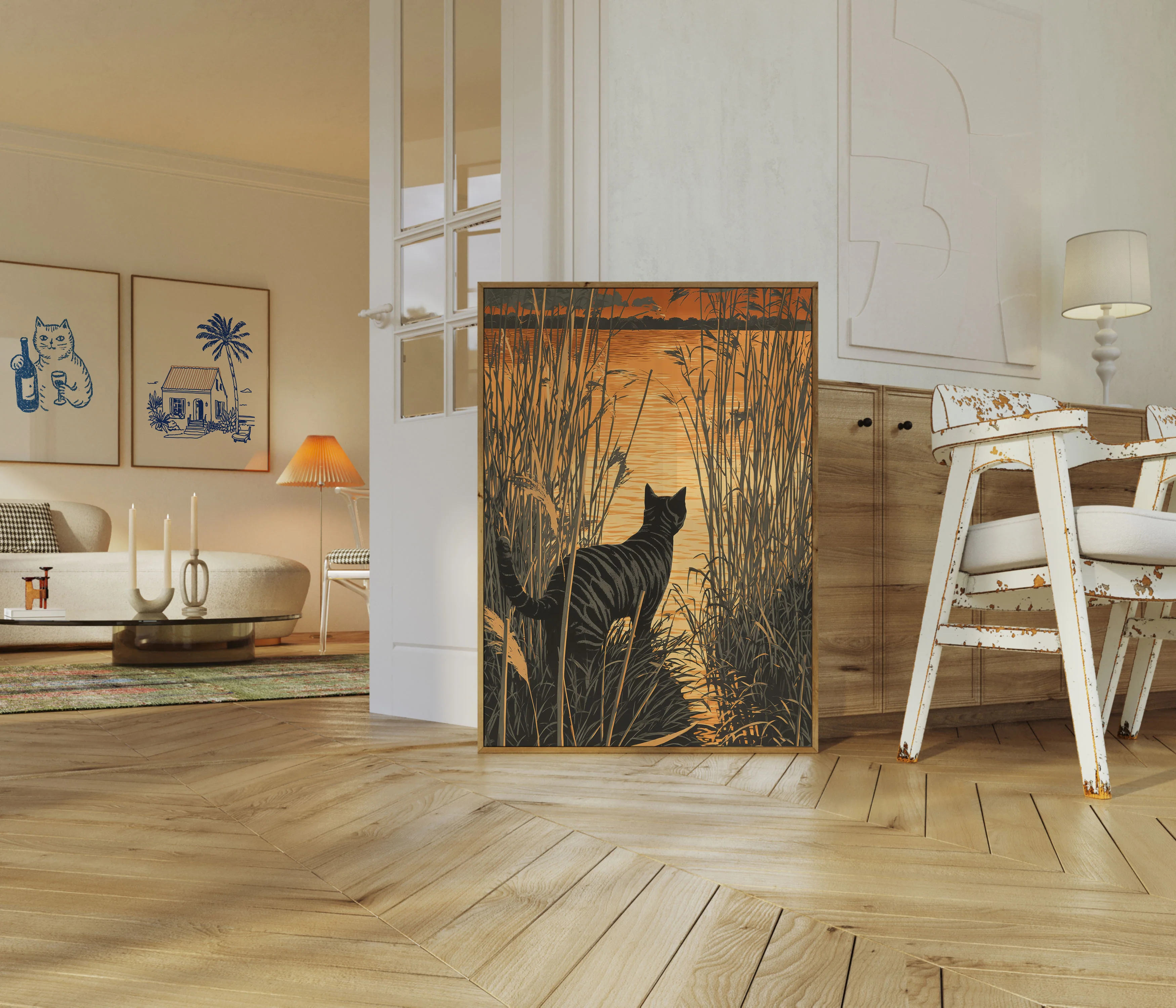 Zebra by the Reeds Poster - Image 5