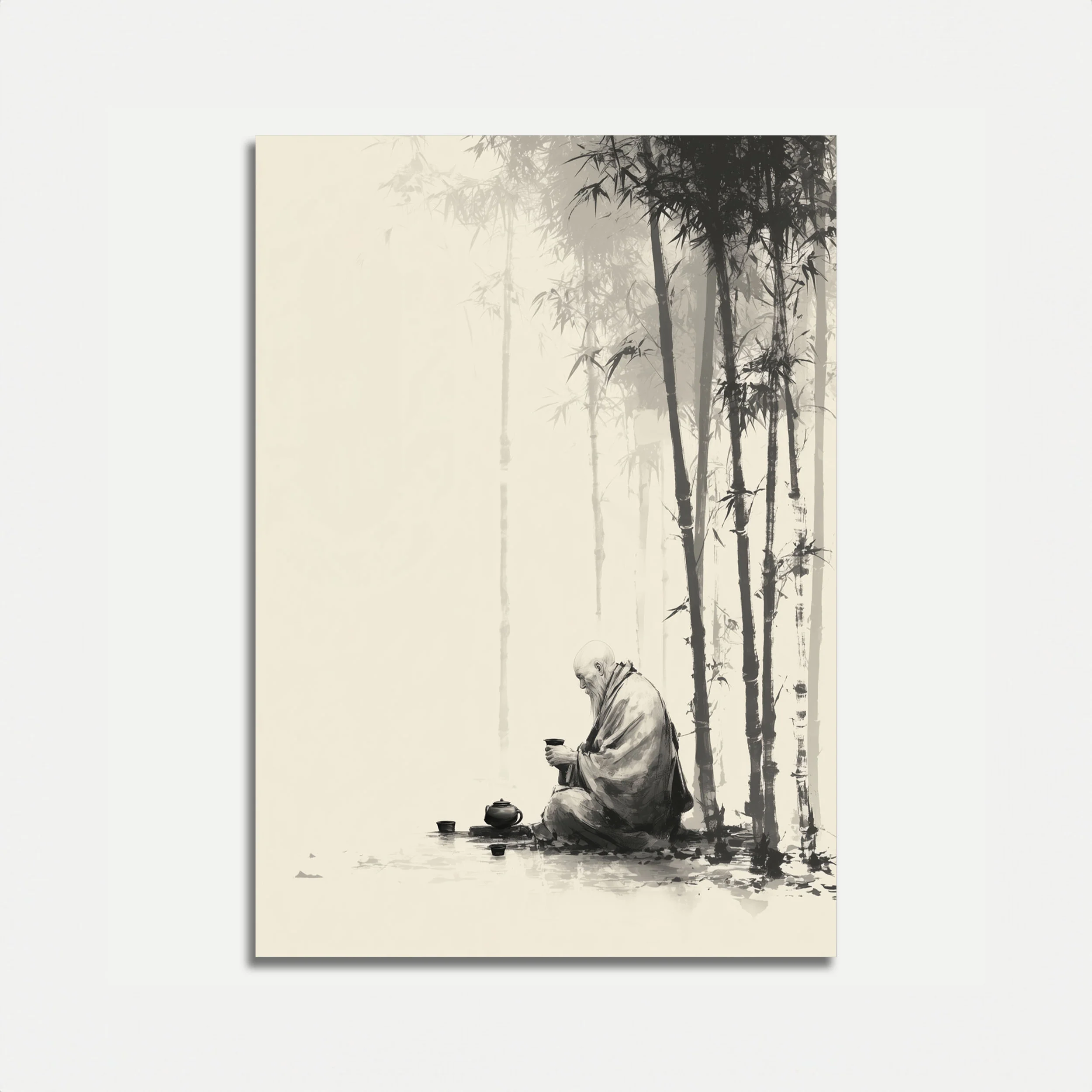 Zen Meditation Bamboo Poster