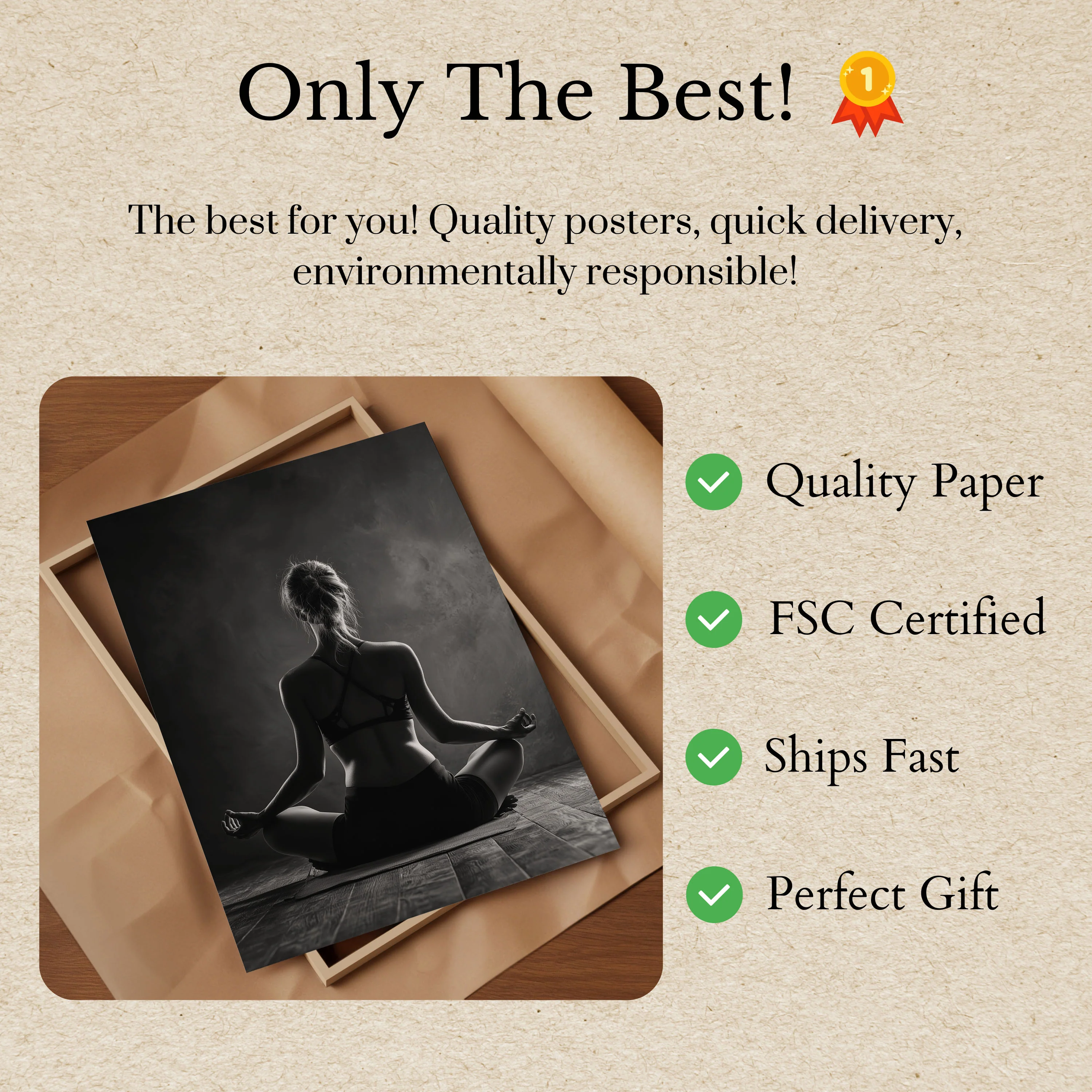 Zen Meditation Silhouette Poster - Image 3