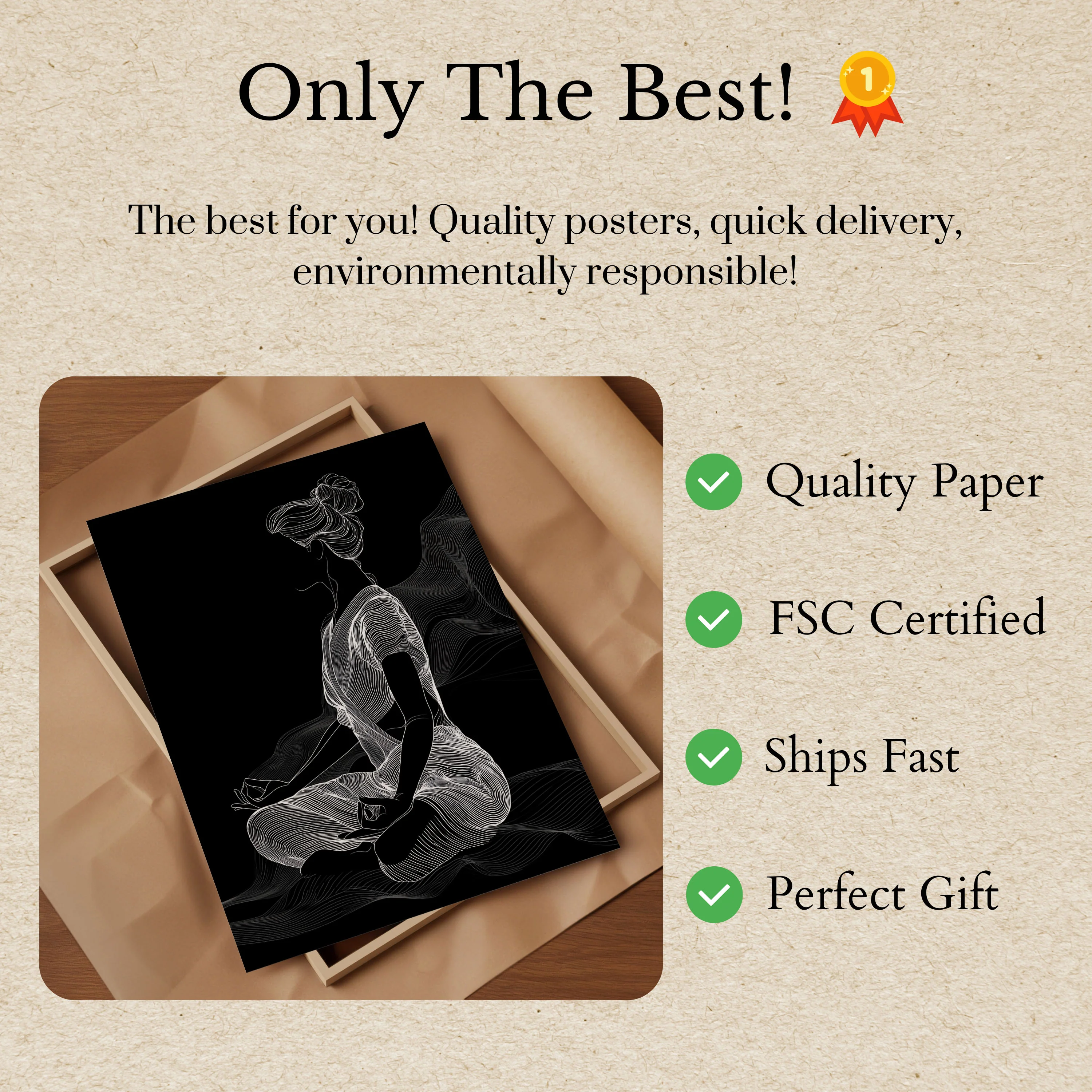 Zen Meditation Silhouette Poster - Image 3