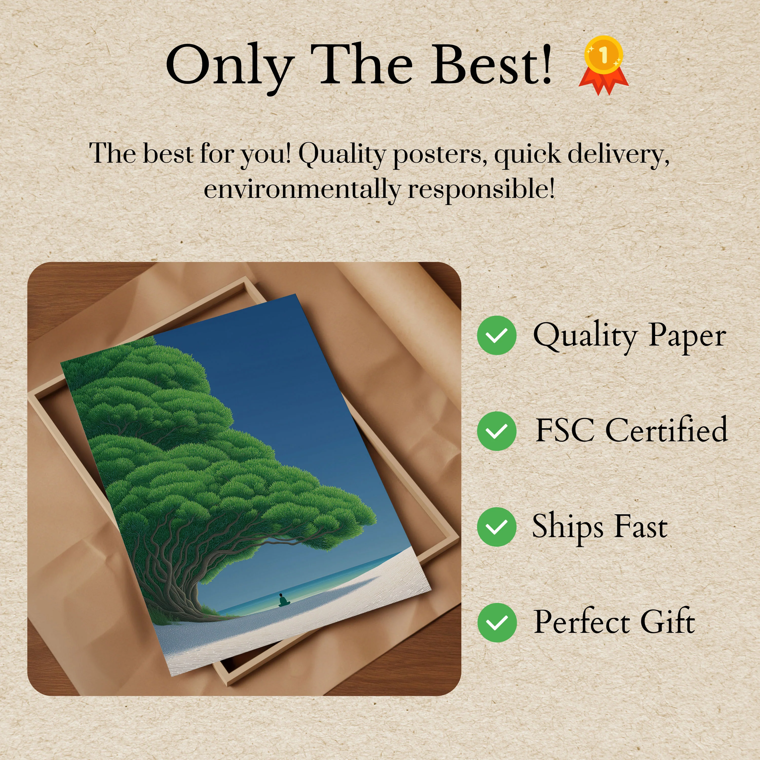 Zen Meditation Under Ancient Tree Poster - Image 3