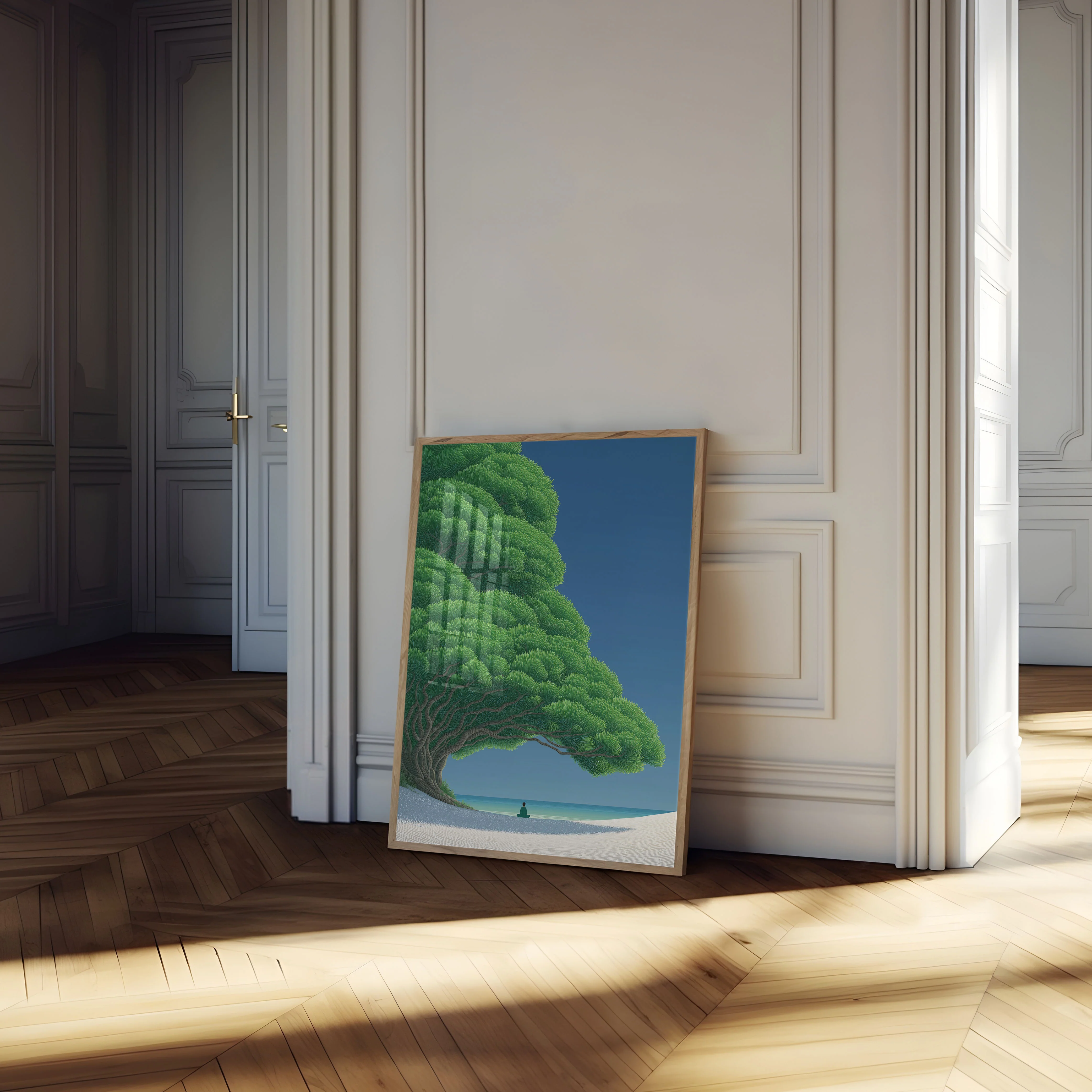 Zen Meditation Under Ancient Tree Poster - Image 4