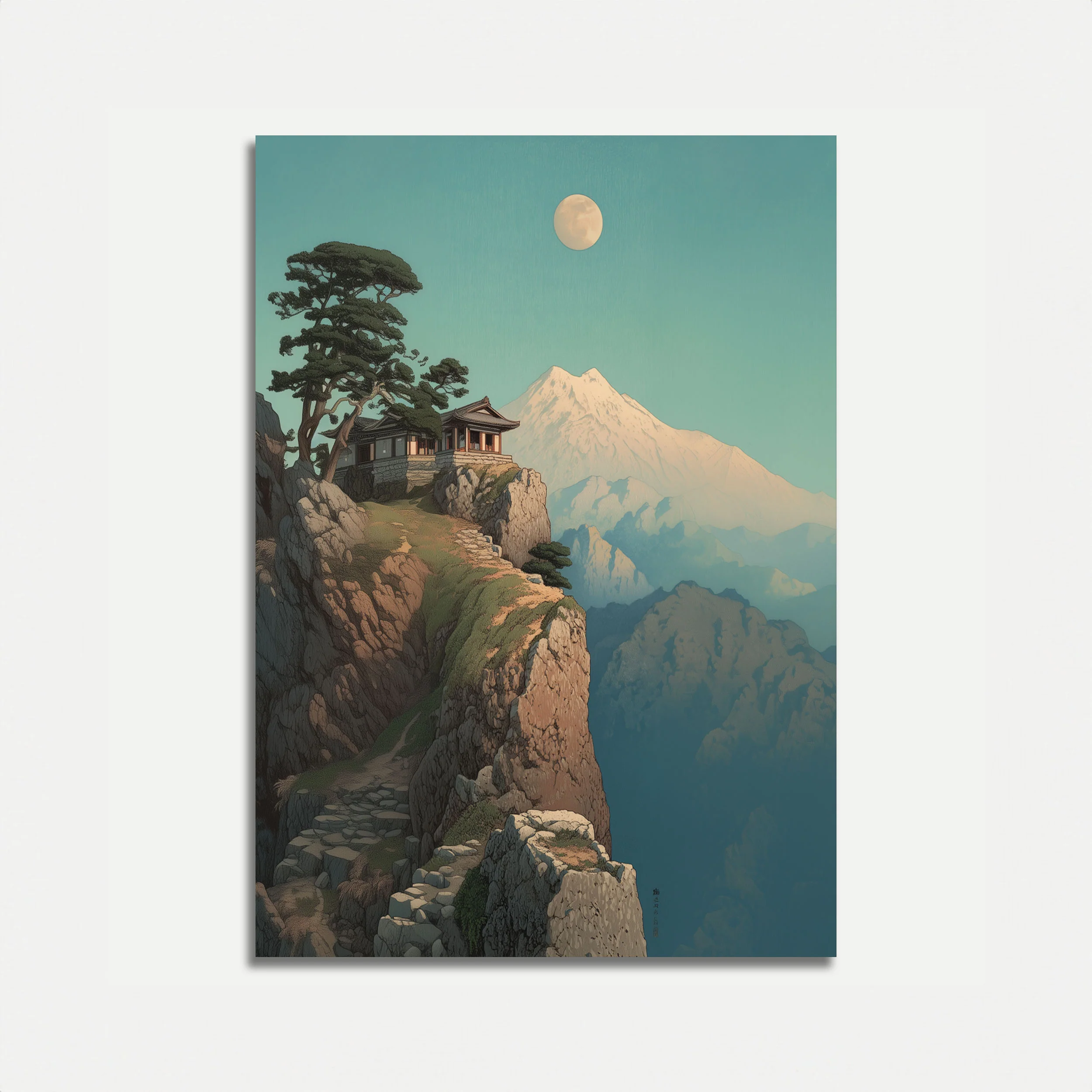 Zen Mountain Temple Poster