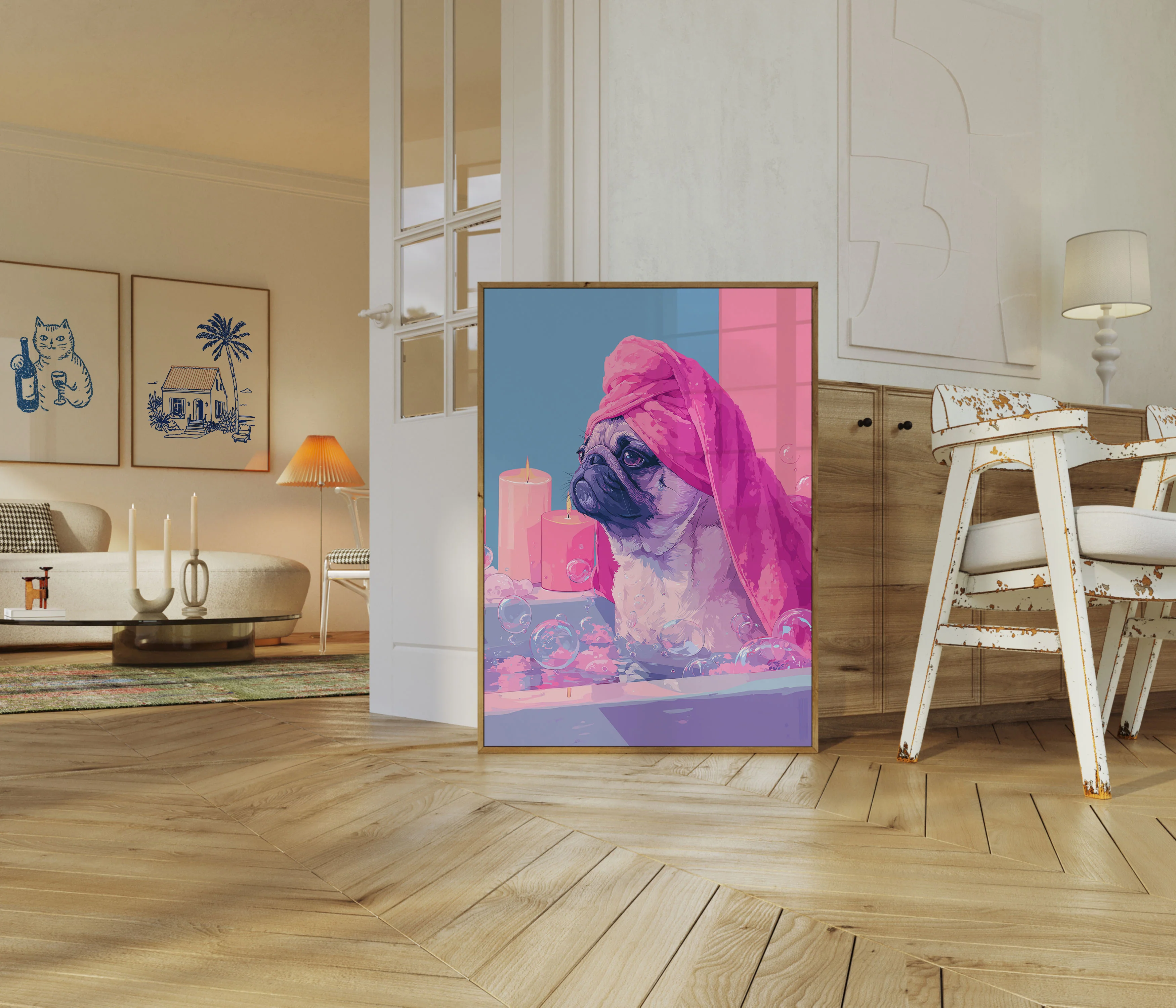 Zen Pug Spa Day Poster - Image 5