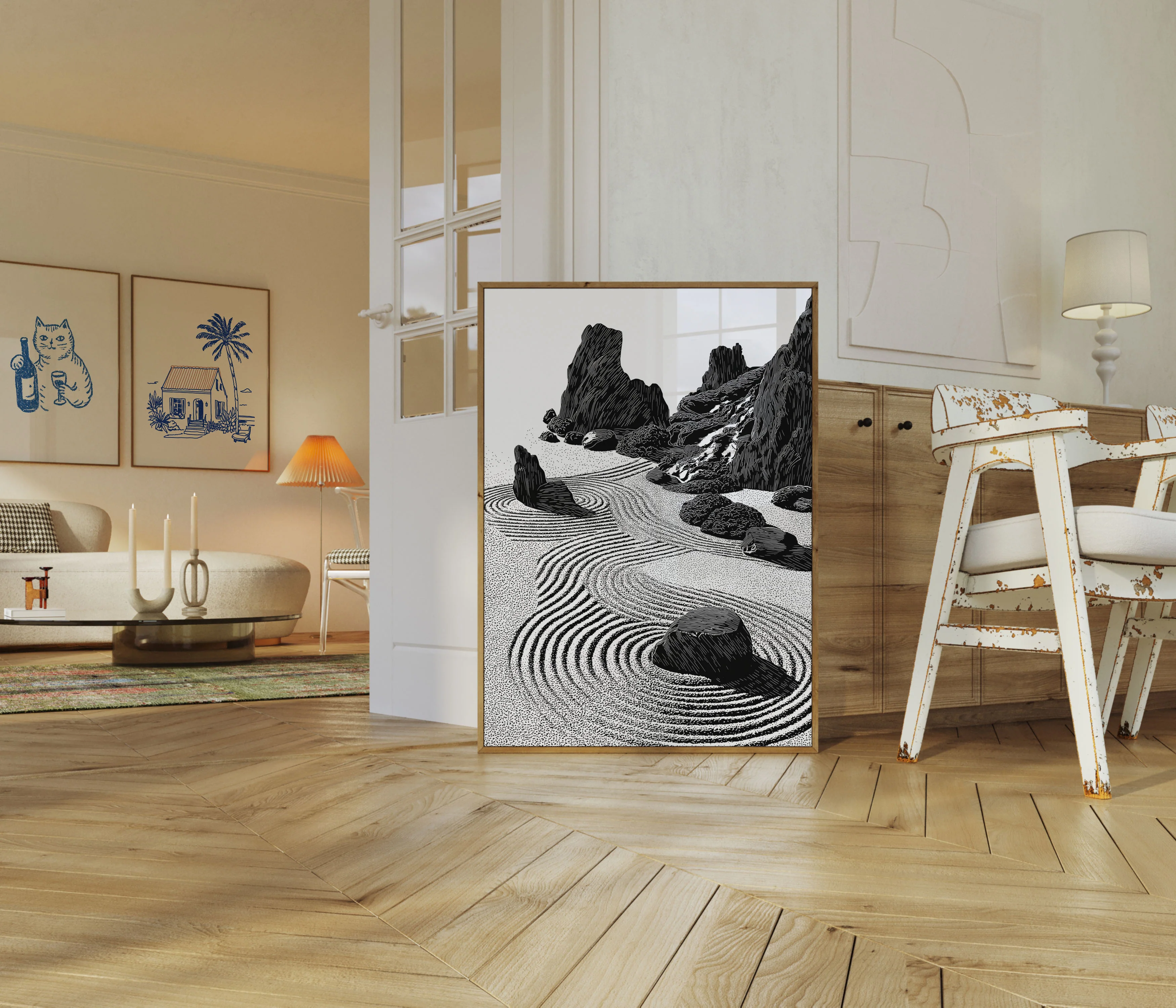 Zen Rock Garden Serenity Poster - Image 5