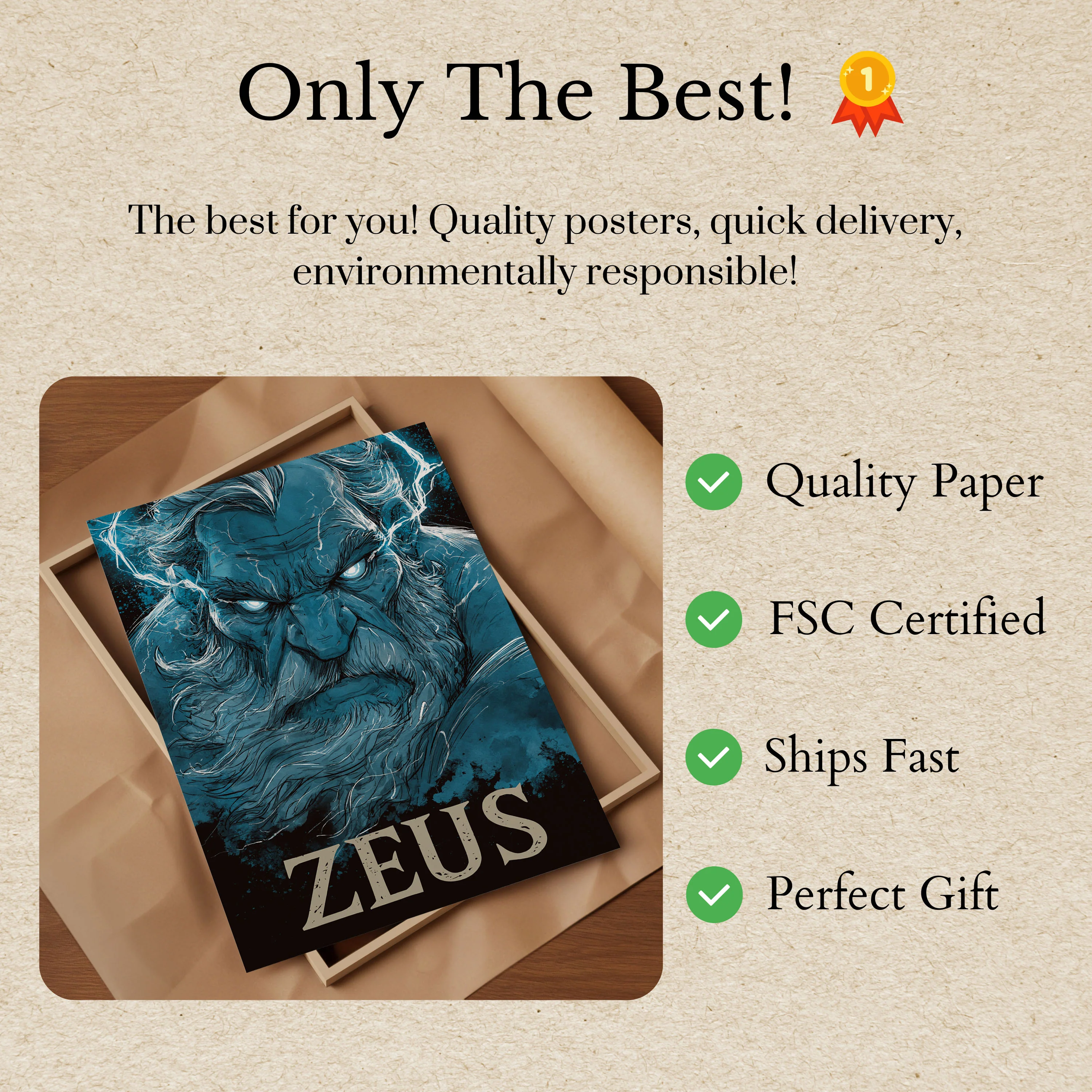 Zeus God of Thunder Poster - Image 3