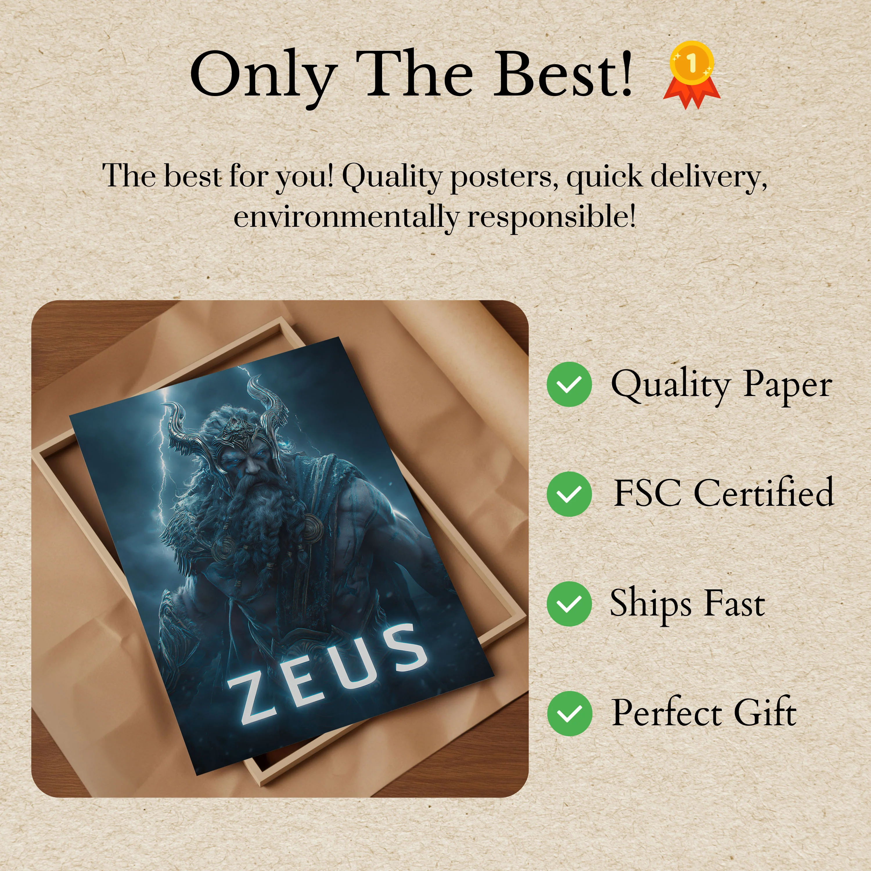 Zeus God of Thunder Poster - Image 3