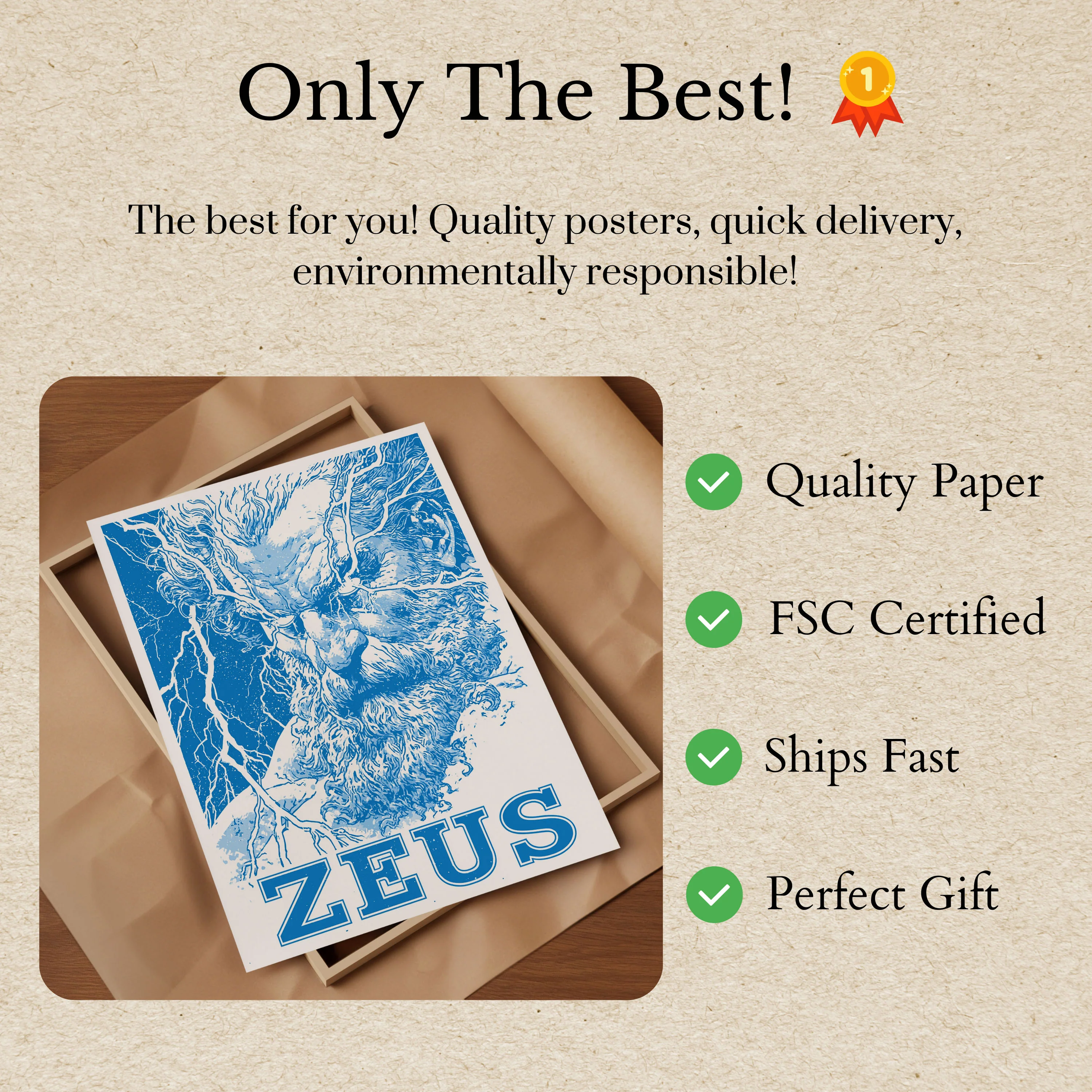 Zeus God of Thunder Poster - Image 3