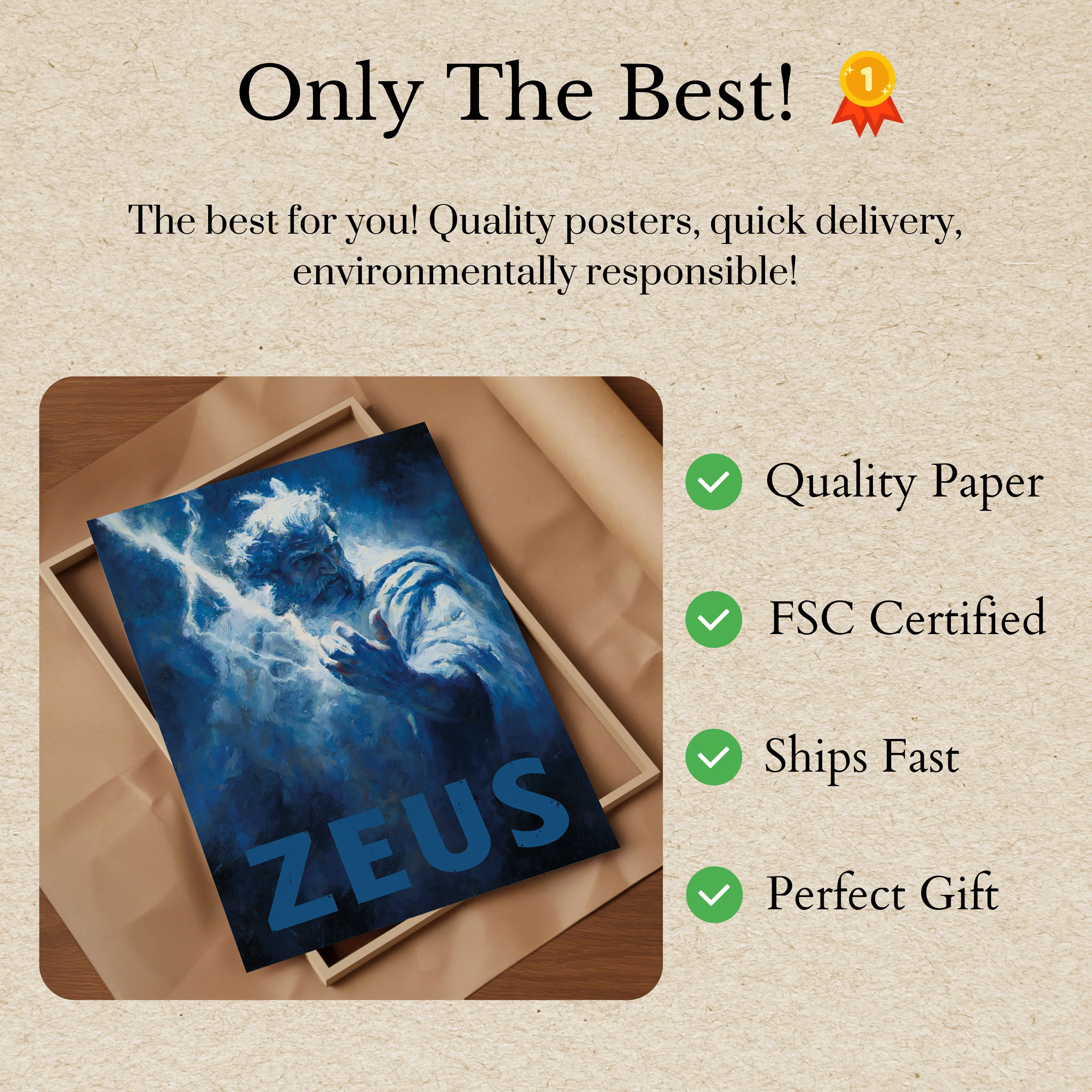 Zeus Lightning Storm Poster - Image 3
